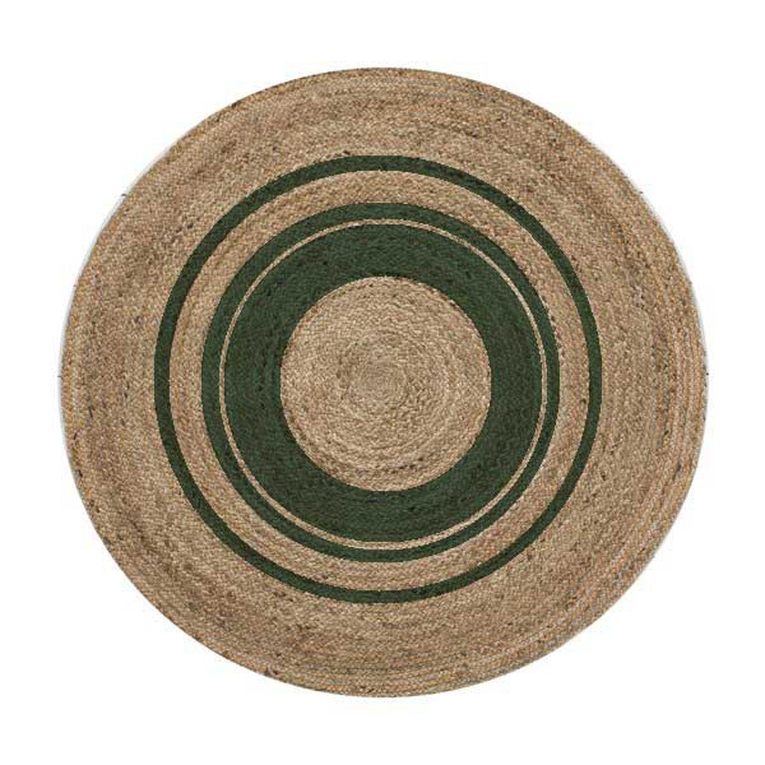 Tapis intérieur vert rond, l.120 x L.120 cm jute Dd05482 | Leroy Merlin