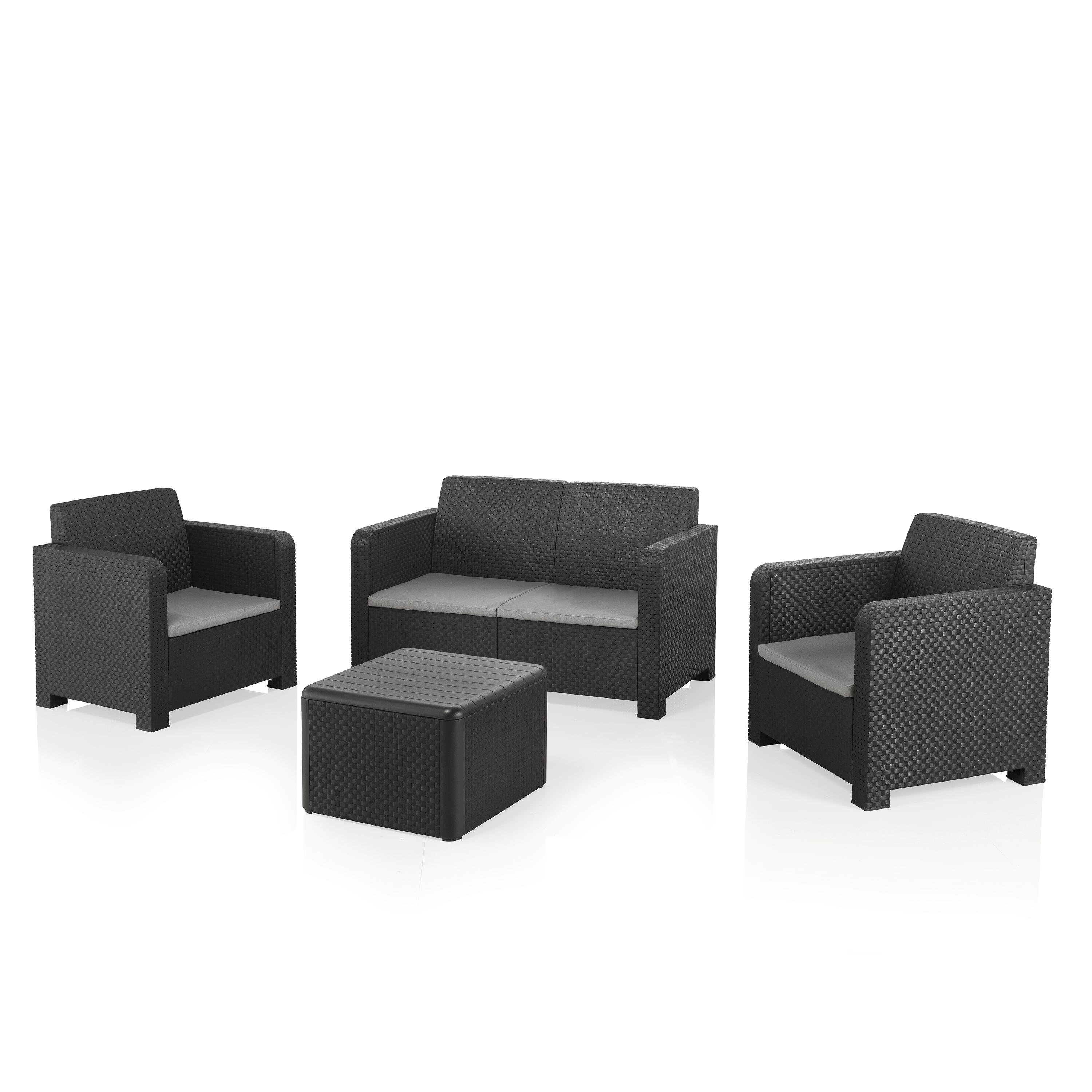 Set de sofás y mesa baja NATERIAL Novo de resina para 4 personas - 2