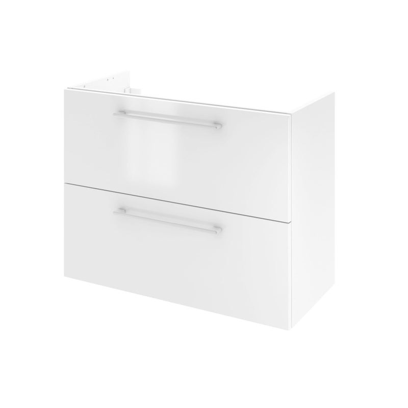 Szafka łazienkowa 2 szuflady + umywalka zestaw 76x36.7 cm Remix biała Sensea
