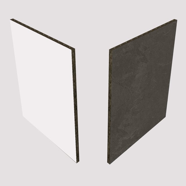 Crédence stratifié réversible Blanc mat/Ardoise L.300 x H.64 x Ep.0.9cm