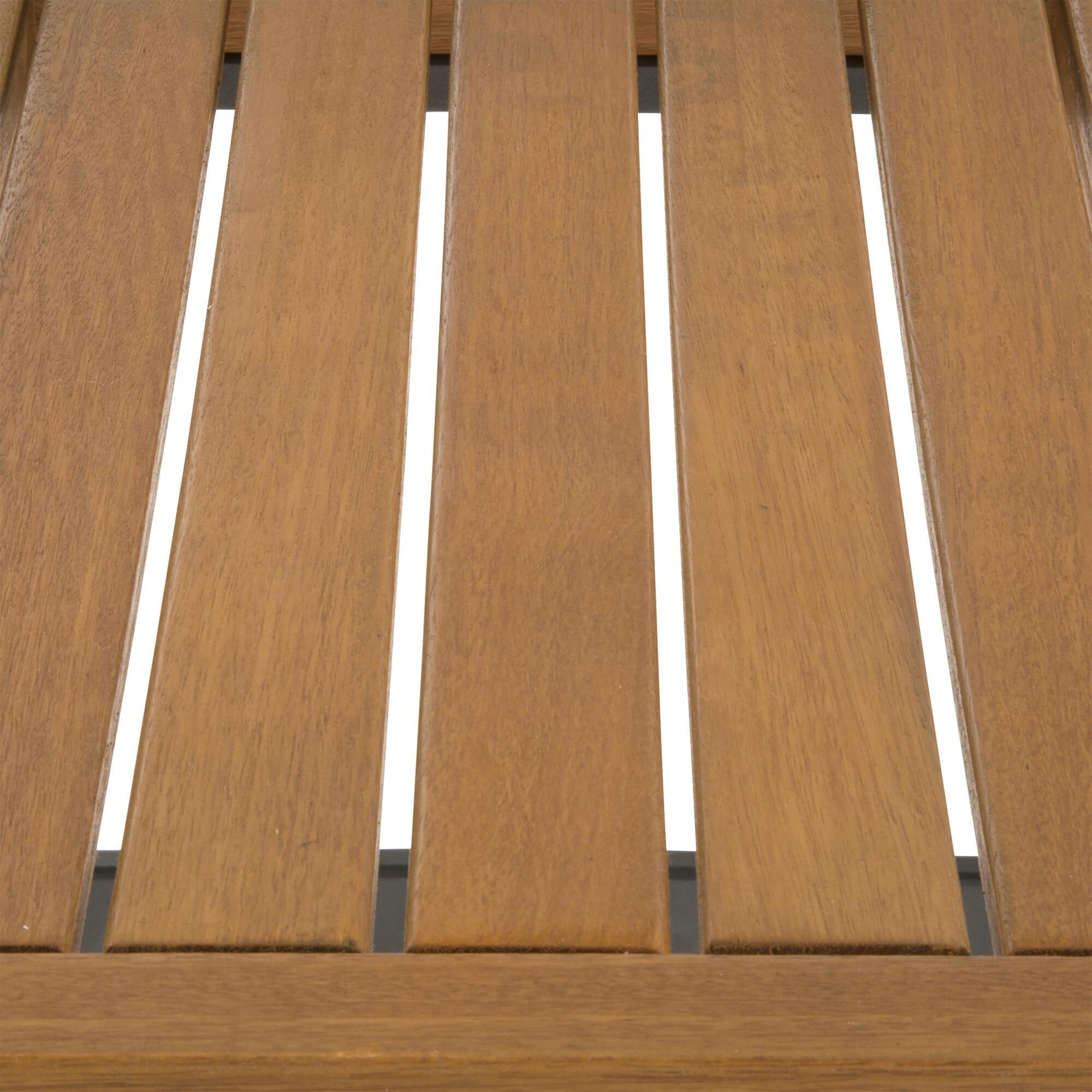 Lot de 2 tabourets de jardin NATERIAL Oris alu gris anthracite/bois eucalyptus - 10