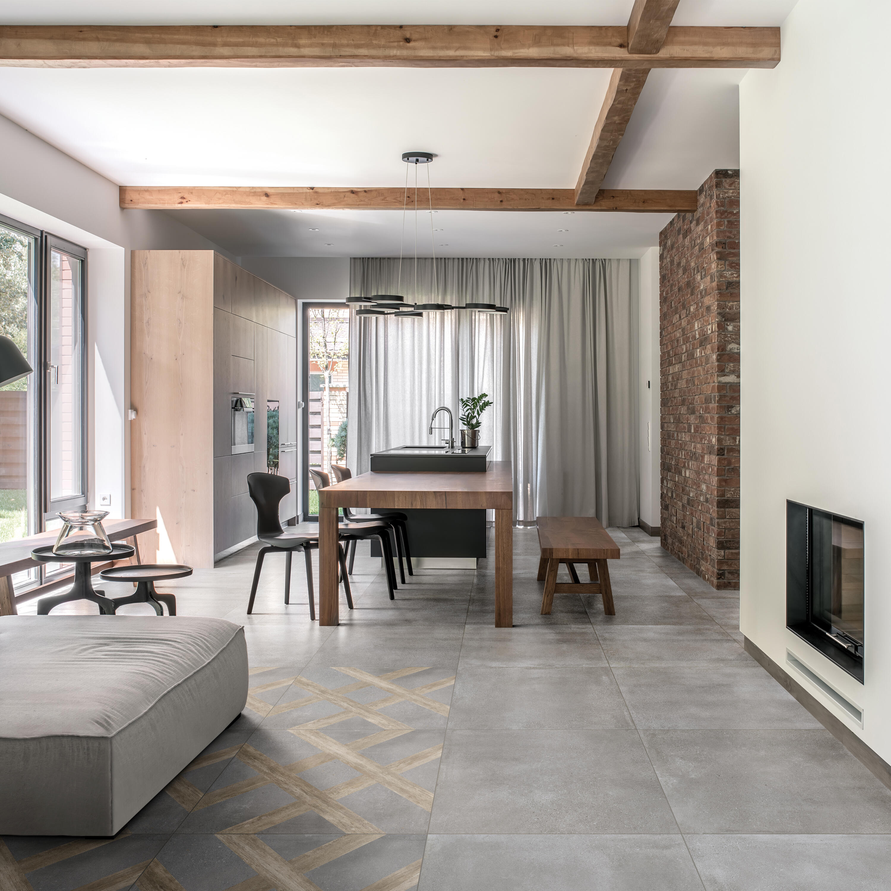 Carrelage sol intérieur / mur intérieur effet béton gris Olivo l.60 x L.60 cm FR - 2