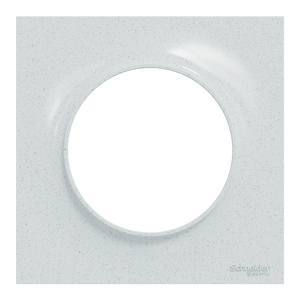 Plaque simple Odace Styl recyclé, SCHNEIDER ELECTRIC, blanc