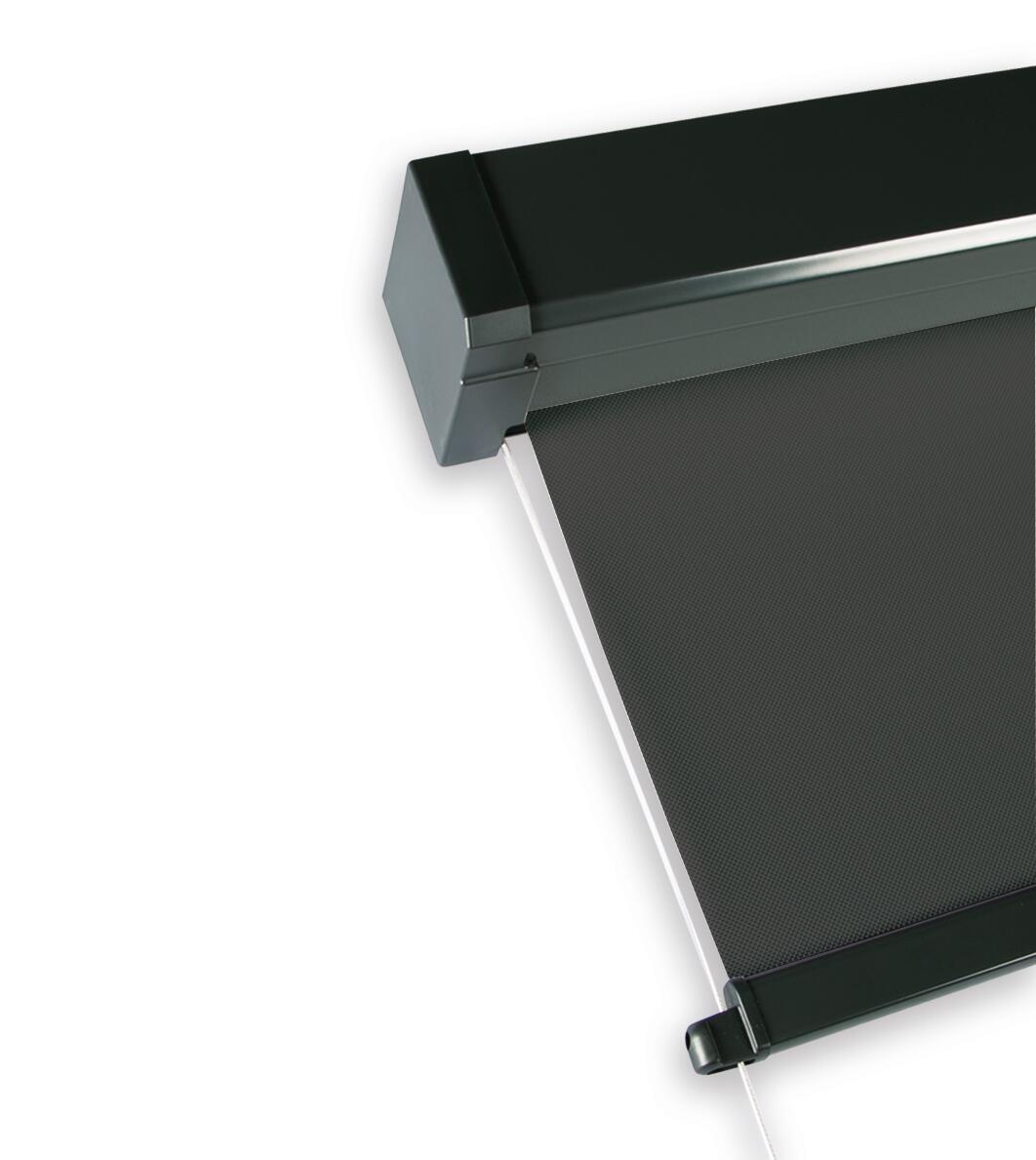 Store enrouleur extérieur Screen 1997, motorisé gris, H.300 cm x l.210 - 2