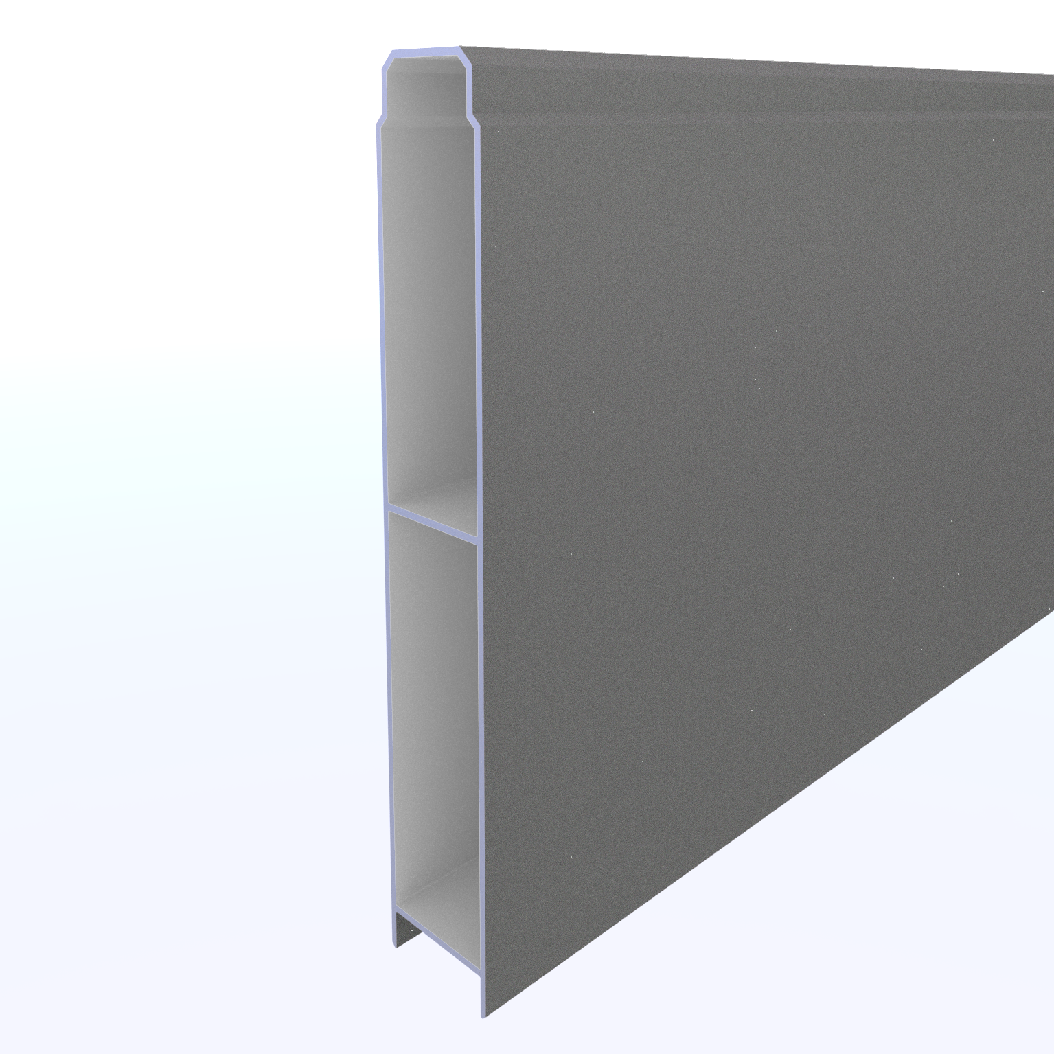 Lame de clôture aluminium pleine Klos up! gris sablé, H.15 x l.145 cm - 4