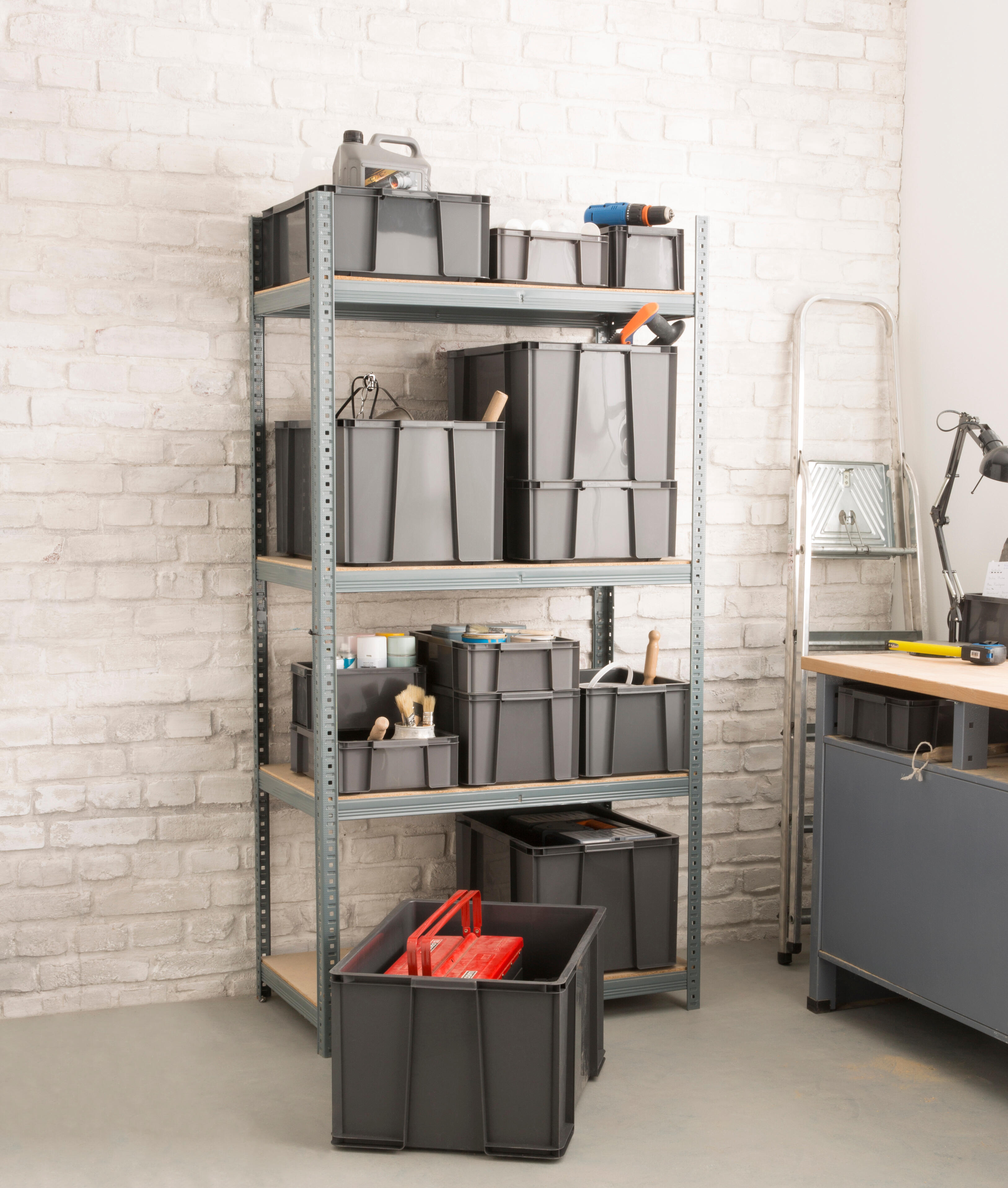 Bac de manutention recyclé Masterbox SUNDIS 45L, l.50 x P.38.5 x H.30.5 cm - 5