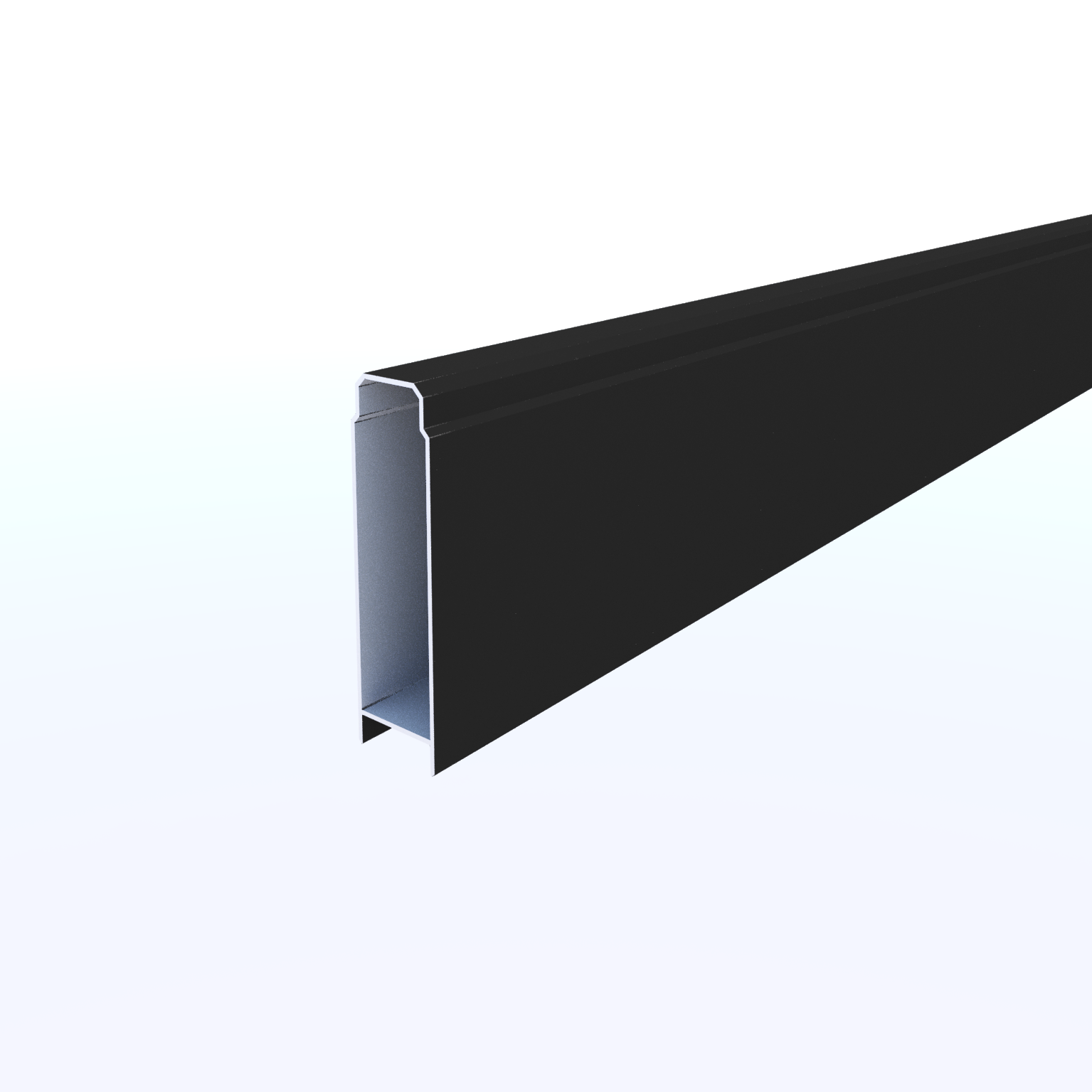 Lame de clôture aluminium pleine Klos up! noir, H.9 x l.145 cm - 2