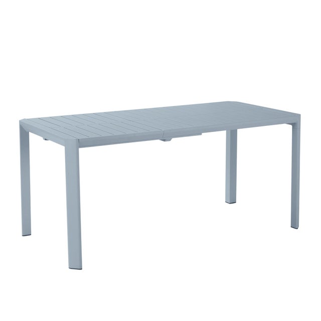 Mesa de jardín extensible NATERIAL Idaho de aluminio aqua de 110/162x75x82 cm
