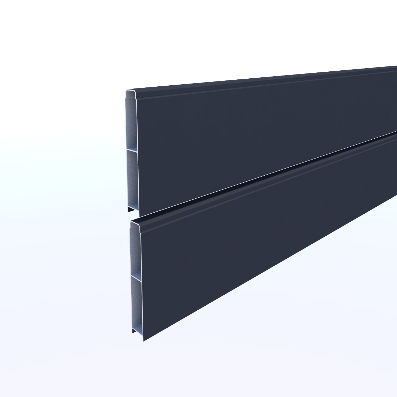 Lame de clôture aluminium pleine Klos up! gris zinc, H.15 x l.145 cm - 5