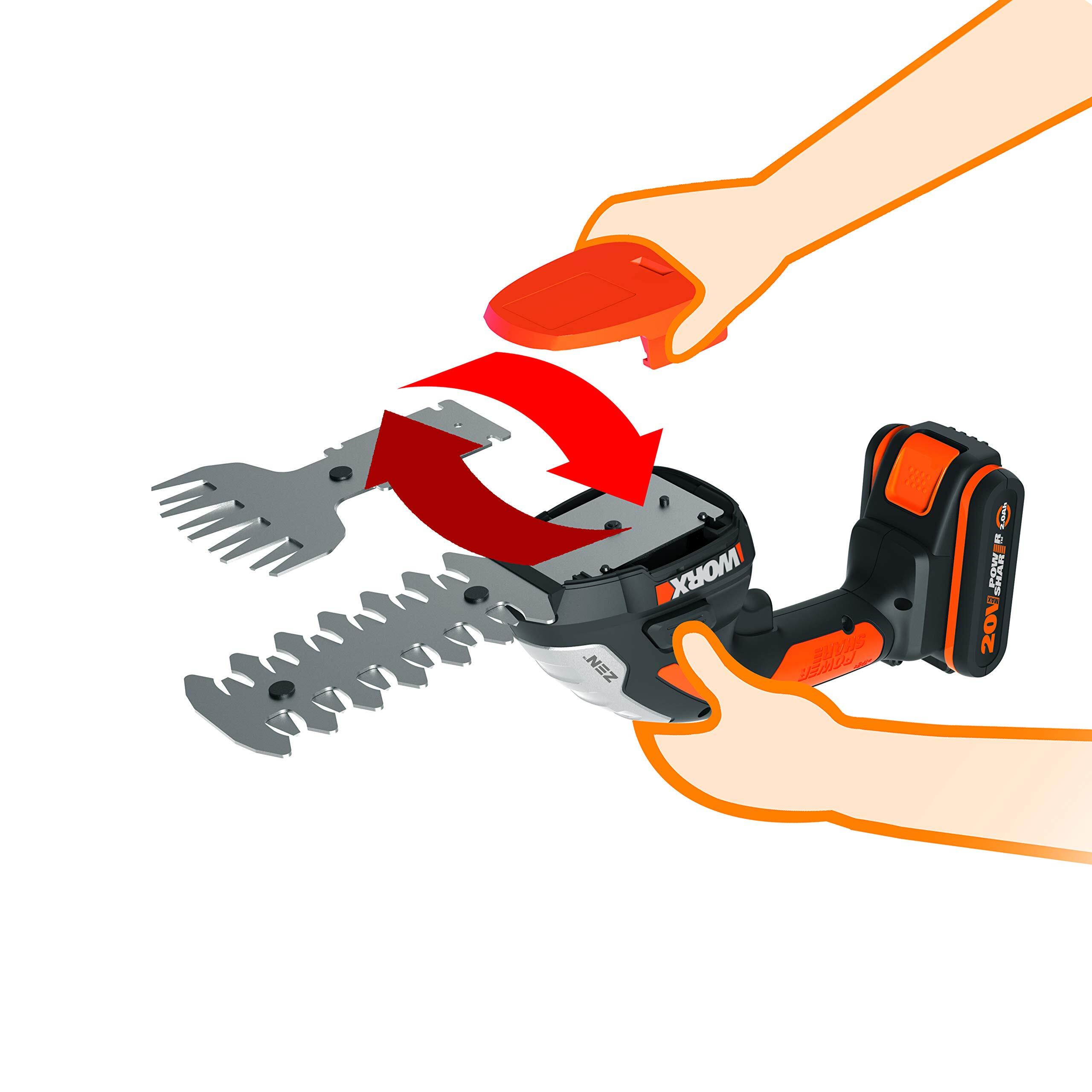 Cesoie potatura a batteria da giardino WORX Powershare WG801E.91 20V, batteria non inclusa - 11