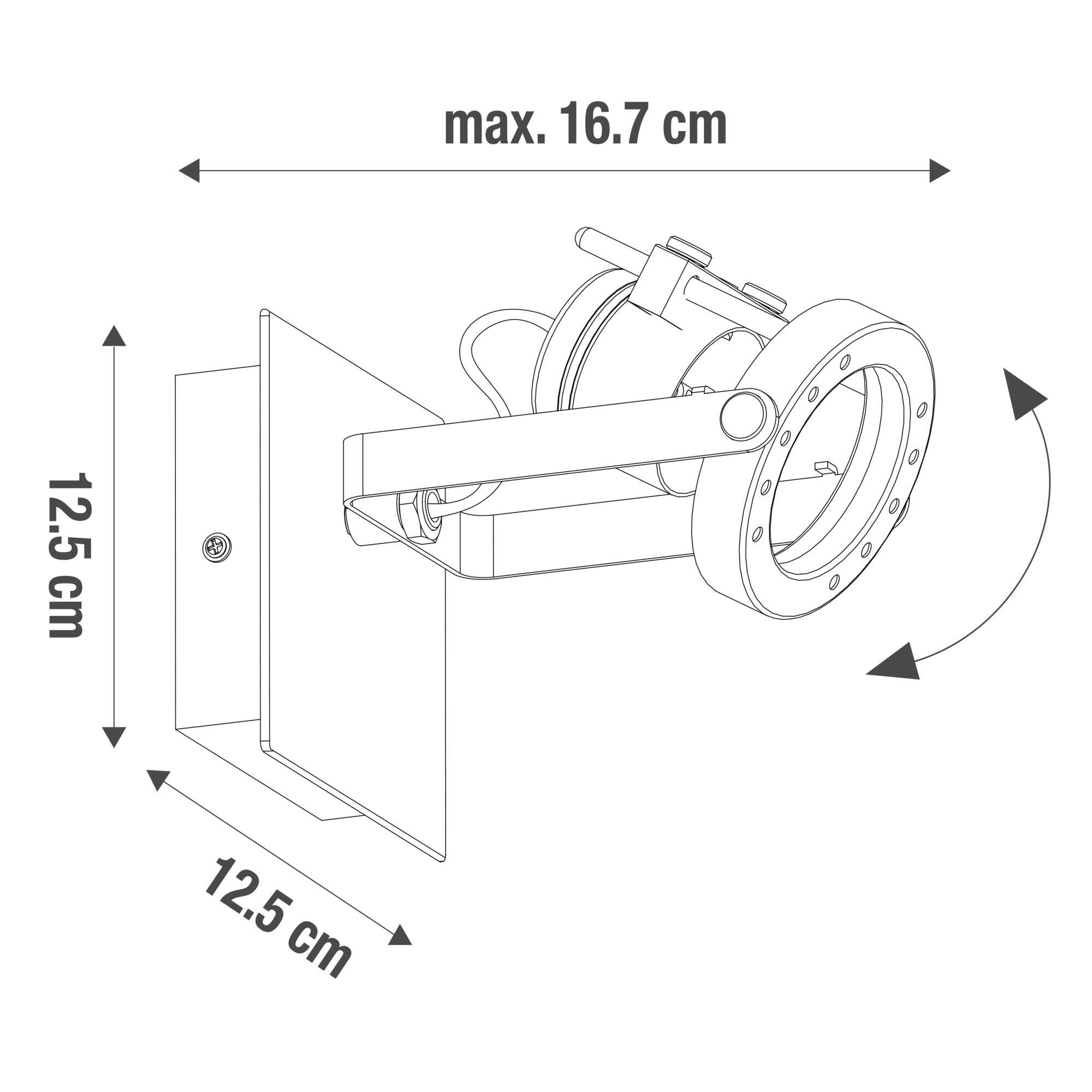 Spot patère Technic, aluminium noir, GU10, INSPIRE - 4