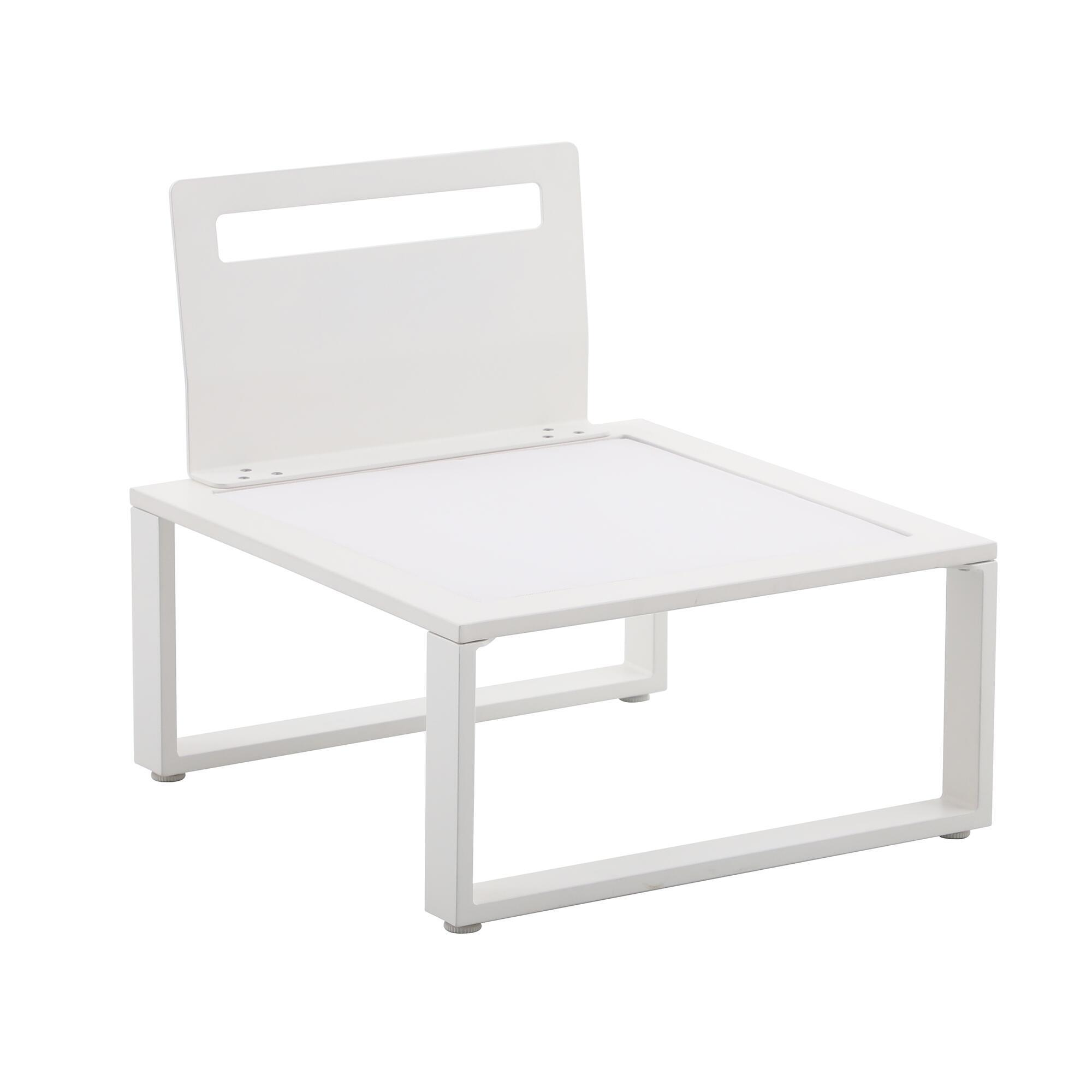 Salotto da giardino angolare per 7 persone bianco Odyssea NATERIAL con cuscini in poliestere grigio - 19