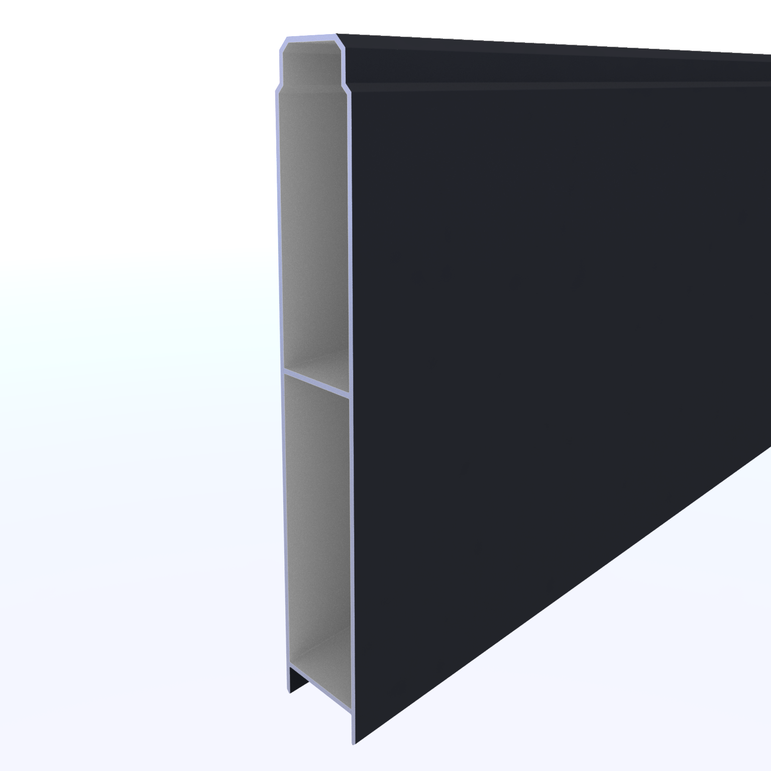 Lame de clôture aluminium pleine Klos up! noir, H.15 x l.145 cm - 3