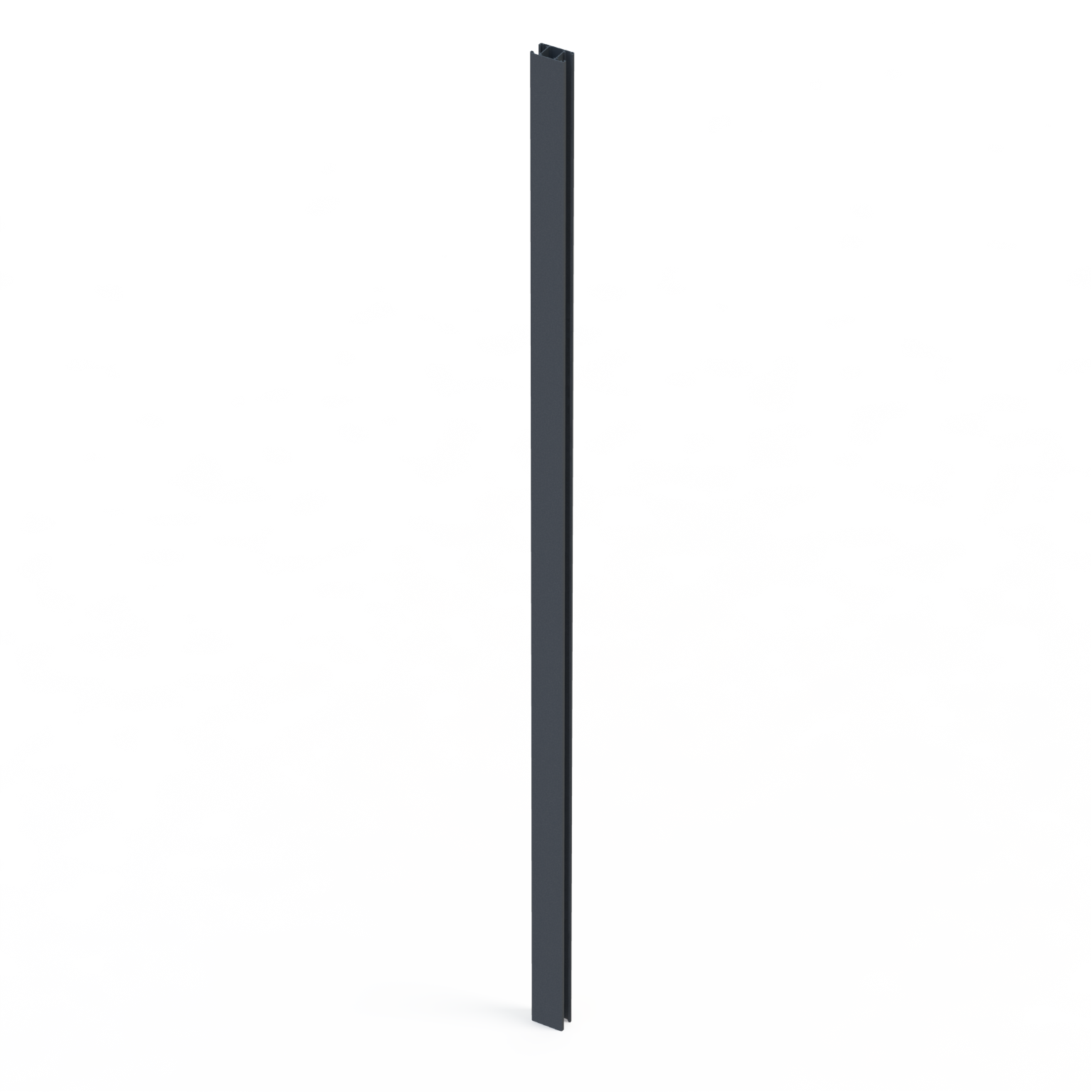 Poteau aluminium pour clôture Klos up! gris zinc, l.7.5 x P.4.2 x H.230 cm - 2