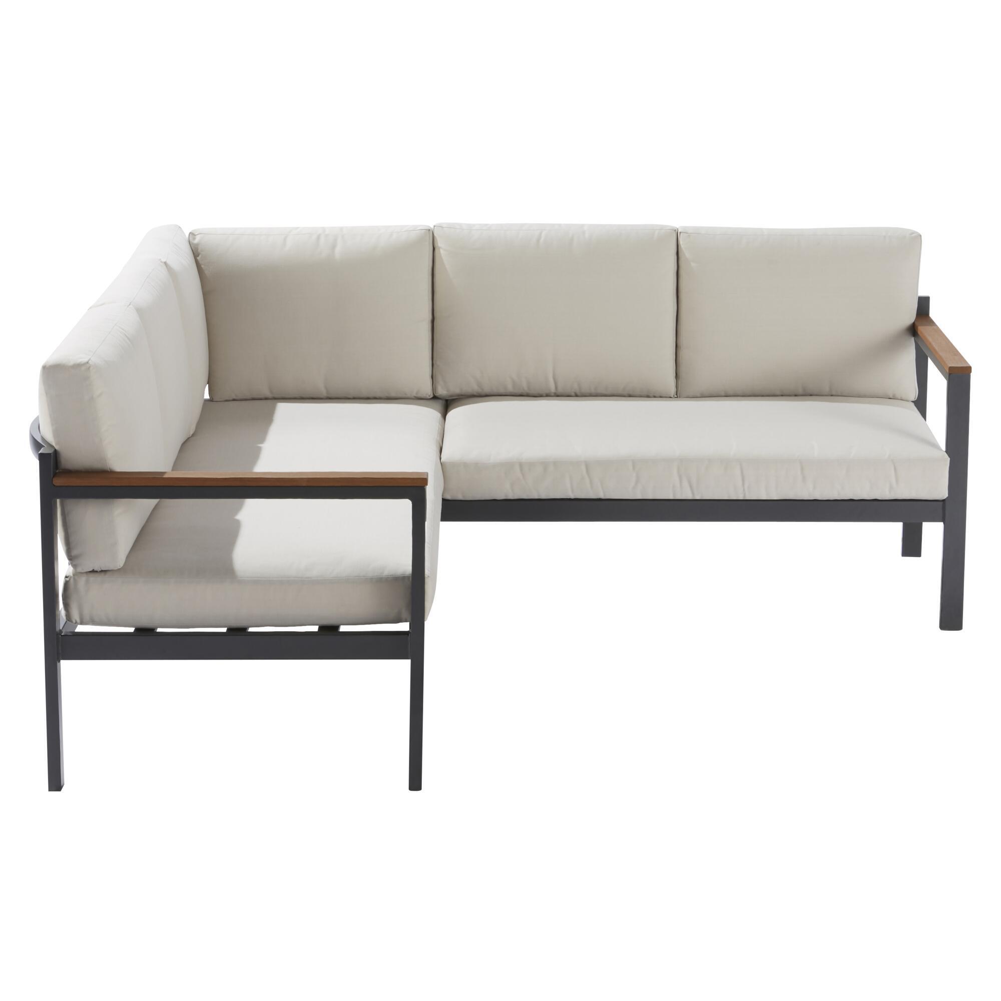 Conjunto jardim relax mesa e sofá cinzento Oris II Naterial - 8