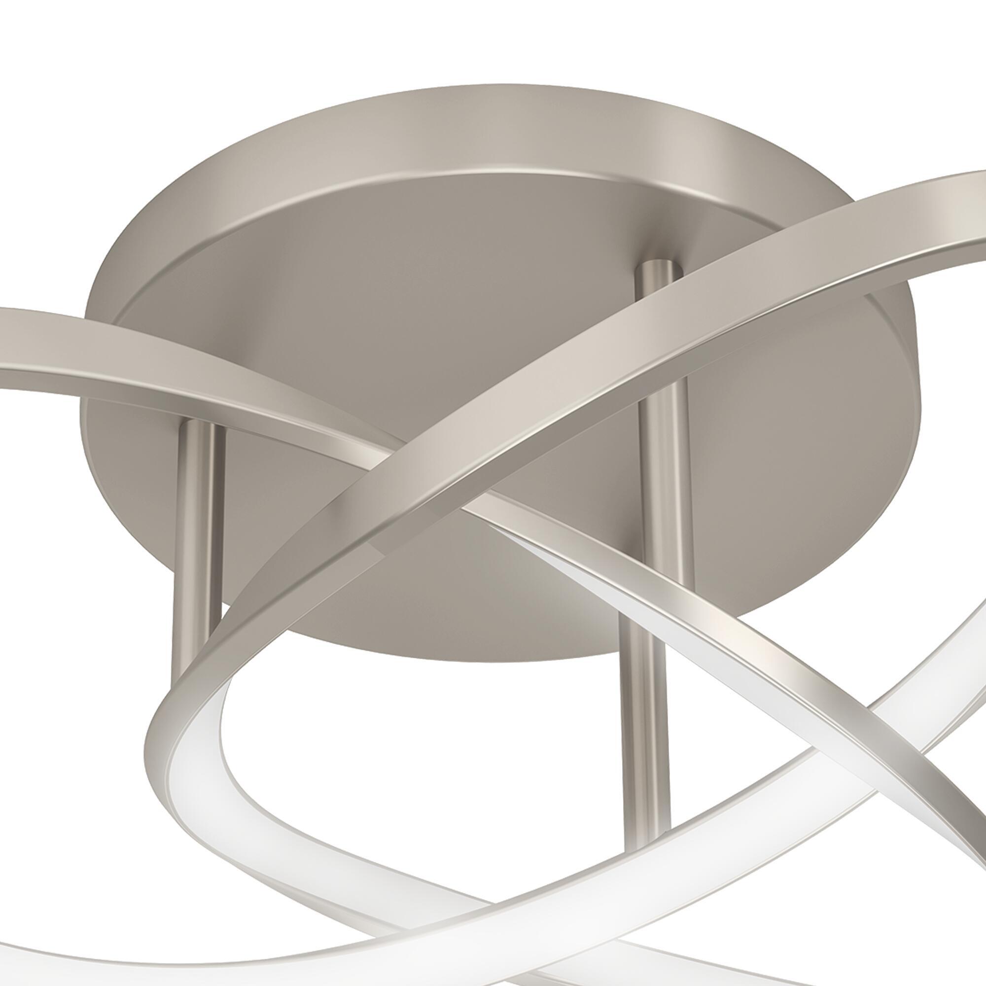 Plafonnier LED design, argenté, 2800 lumens INSPIRE Esme D.35 cm - 2