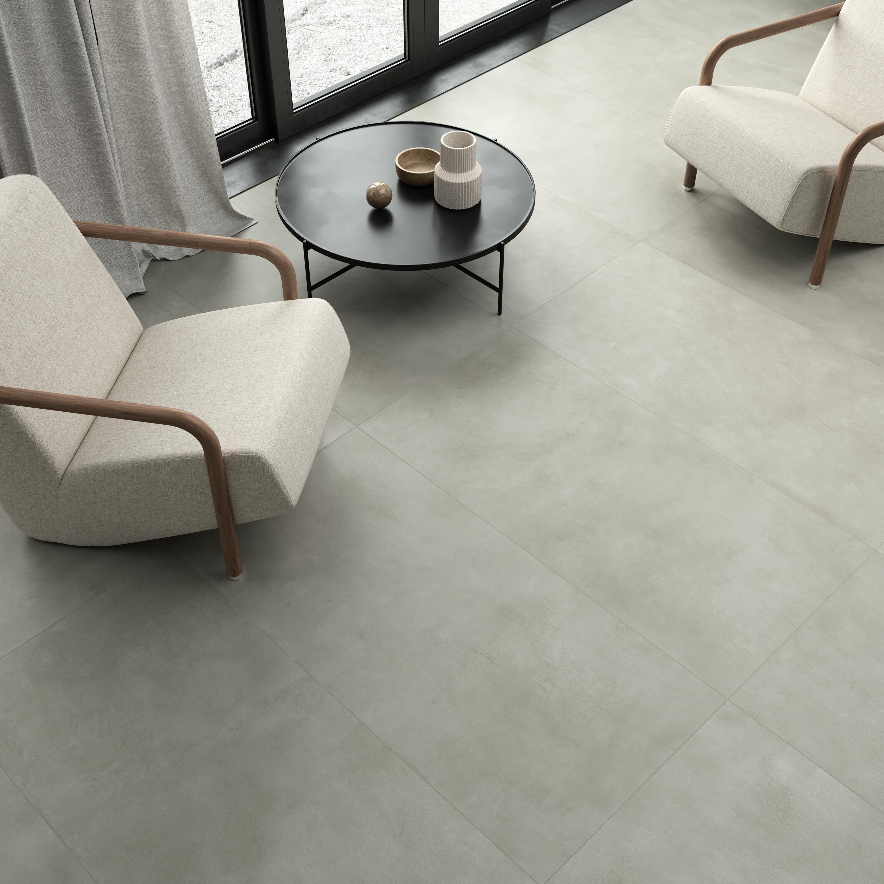 Piastrella da pavimento e rivestimento interno ed esterno in gres porcellanato 60 x 120 cm rettificato grigio chiaro opaco Epura Perlè R10 traffico intenso (pei 4/5) Sp. 8.5 mm 1.44 mq - 3