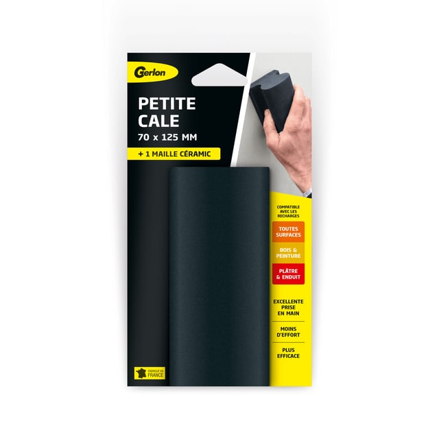 Cale à poncer GERLON, pour feuille 70 x 125 mm + 1 maille céramique