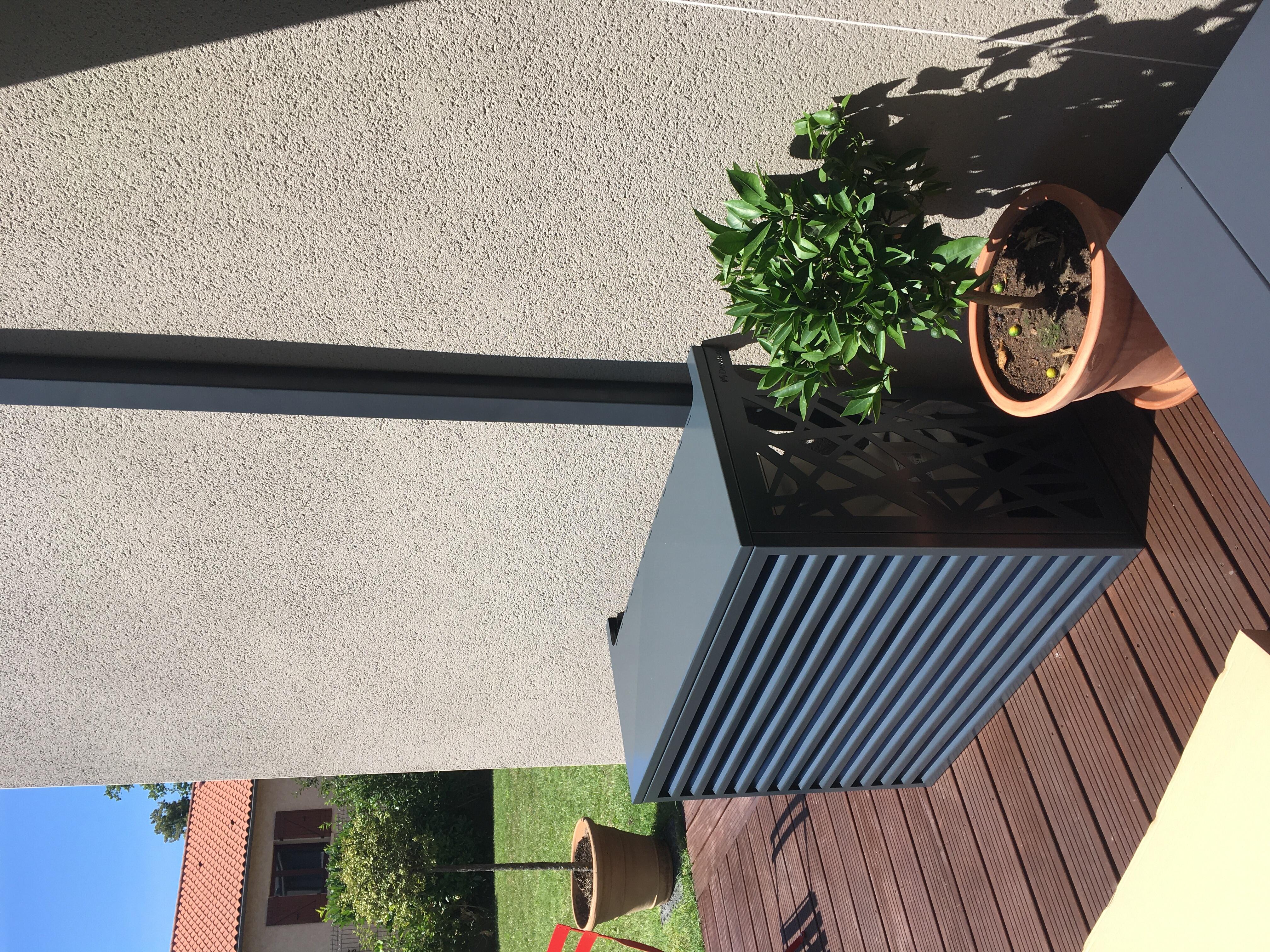Cache-climatiseur, DEVAUX Mixte bois aluminium anthracite, l.102 x H.78 cm - 3
