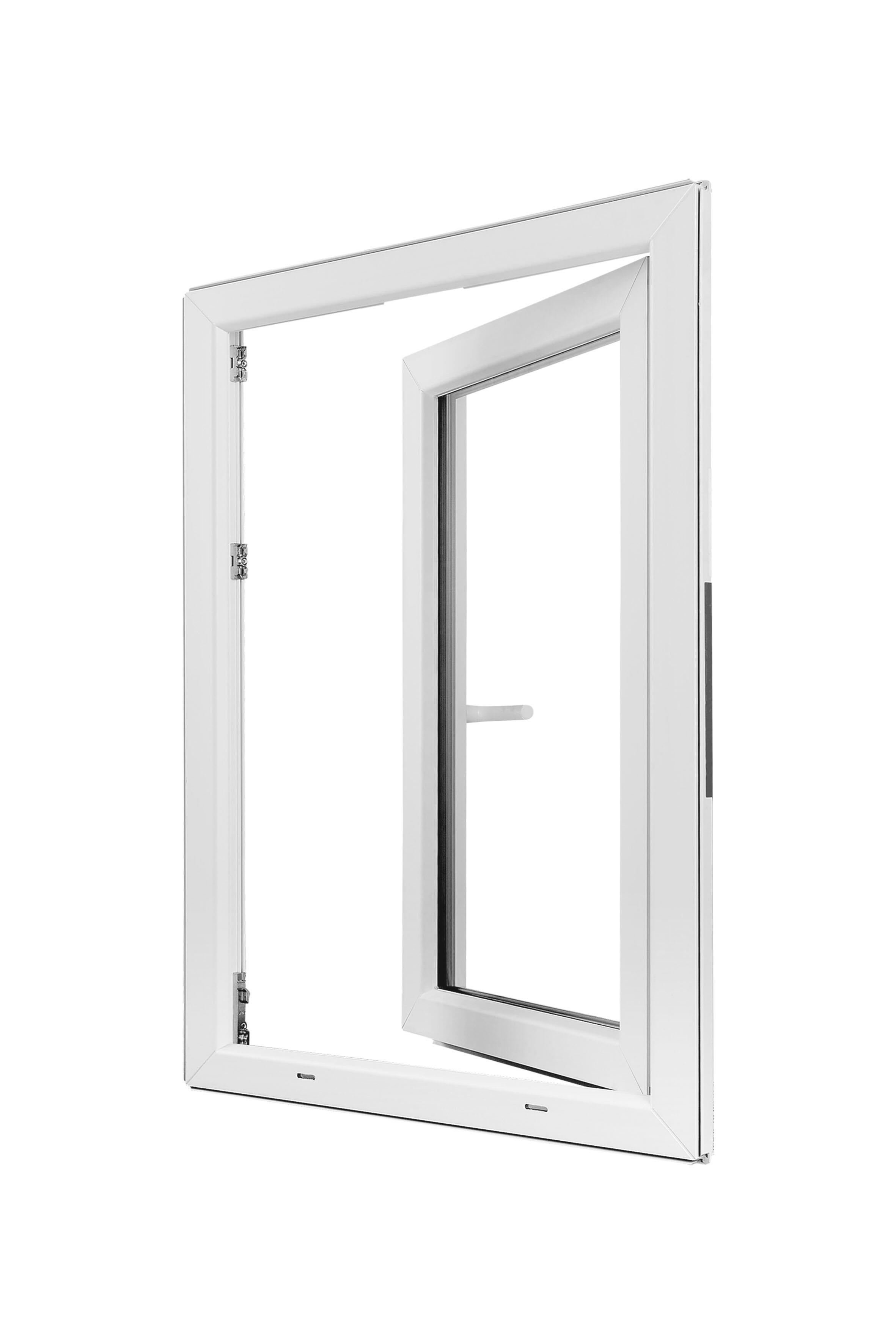 Fenêtre oscillo-battant PVC Essentiel H.105xl.80cm 1 vantail tirant G blanc - 7