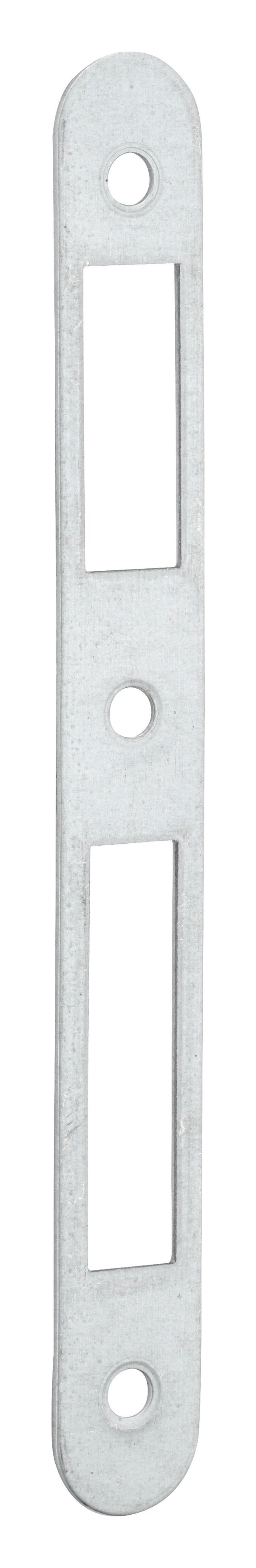 Gâche universelle pour serrure à encastrer à bout rond, sans traine