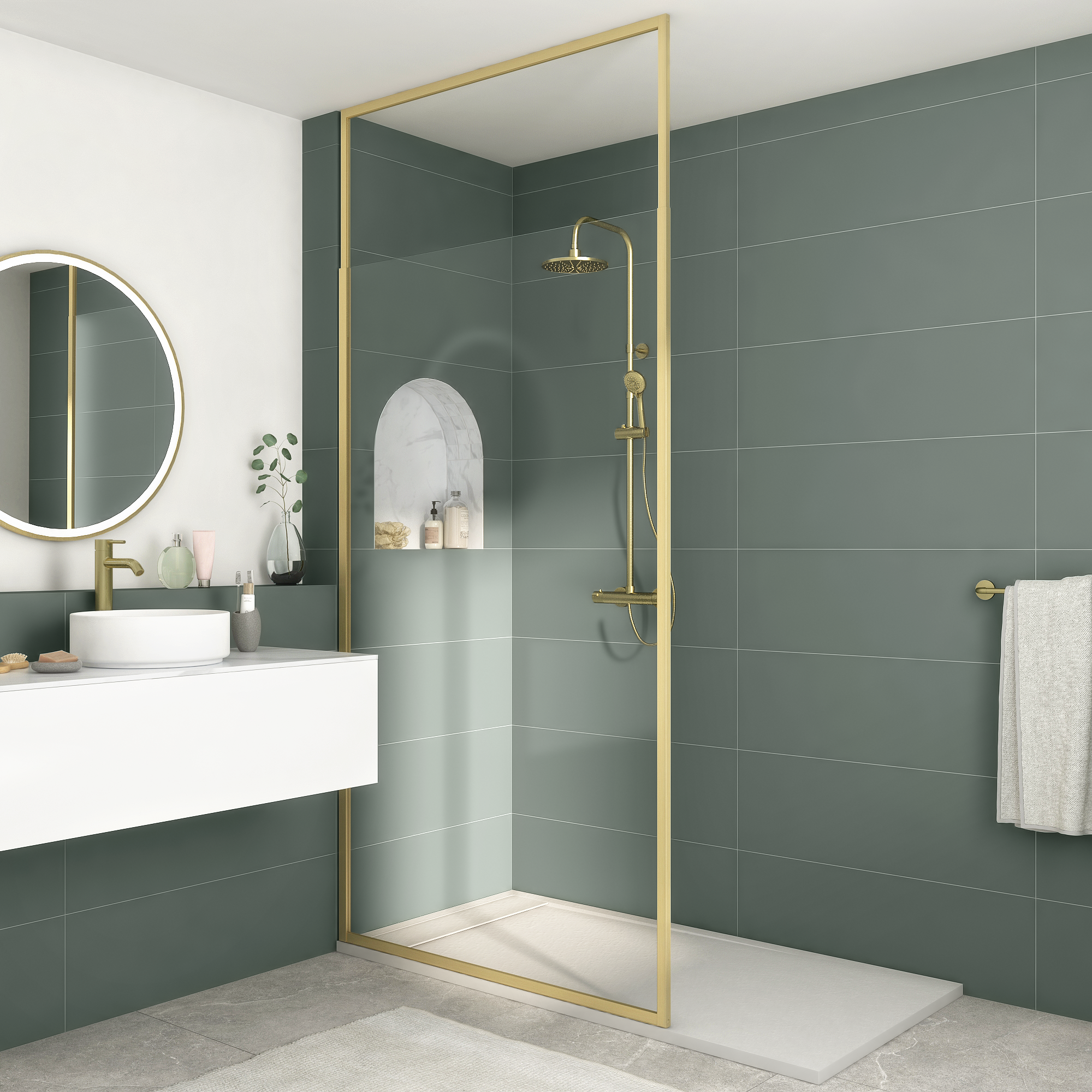 Base de duche SENSEA NEO CARGA MINERAL BRANCA 160X80 CM - 17