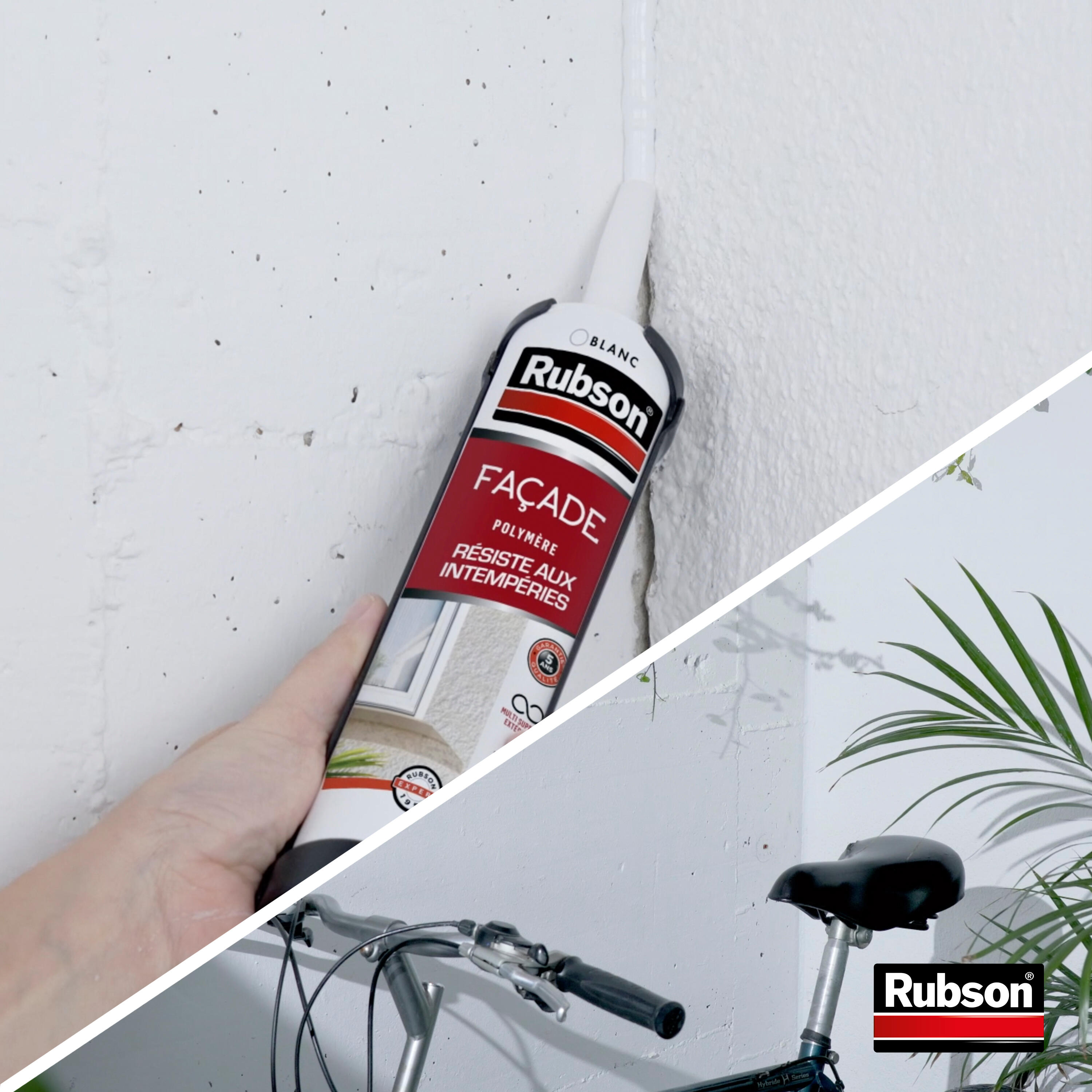 Mastic d'étanchéité Façades RUBSON blanc, 280 ml - 3