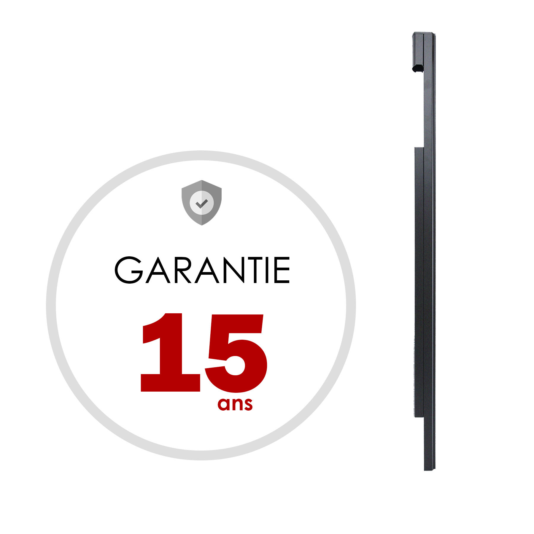 Pied latéral Soléa H.160 x l.10 x P.9 cm RENZ, gris anthracite - 5