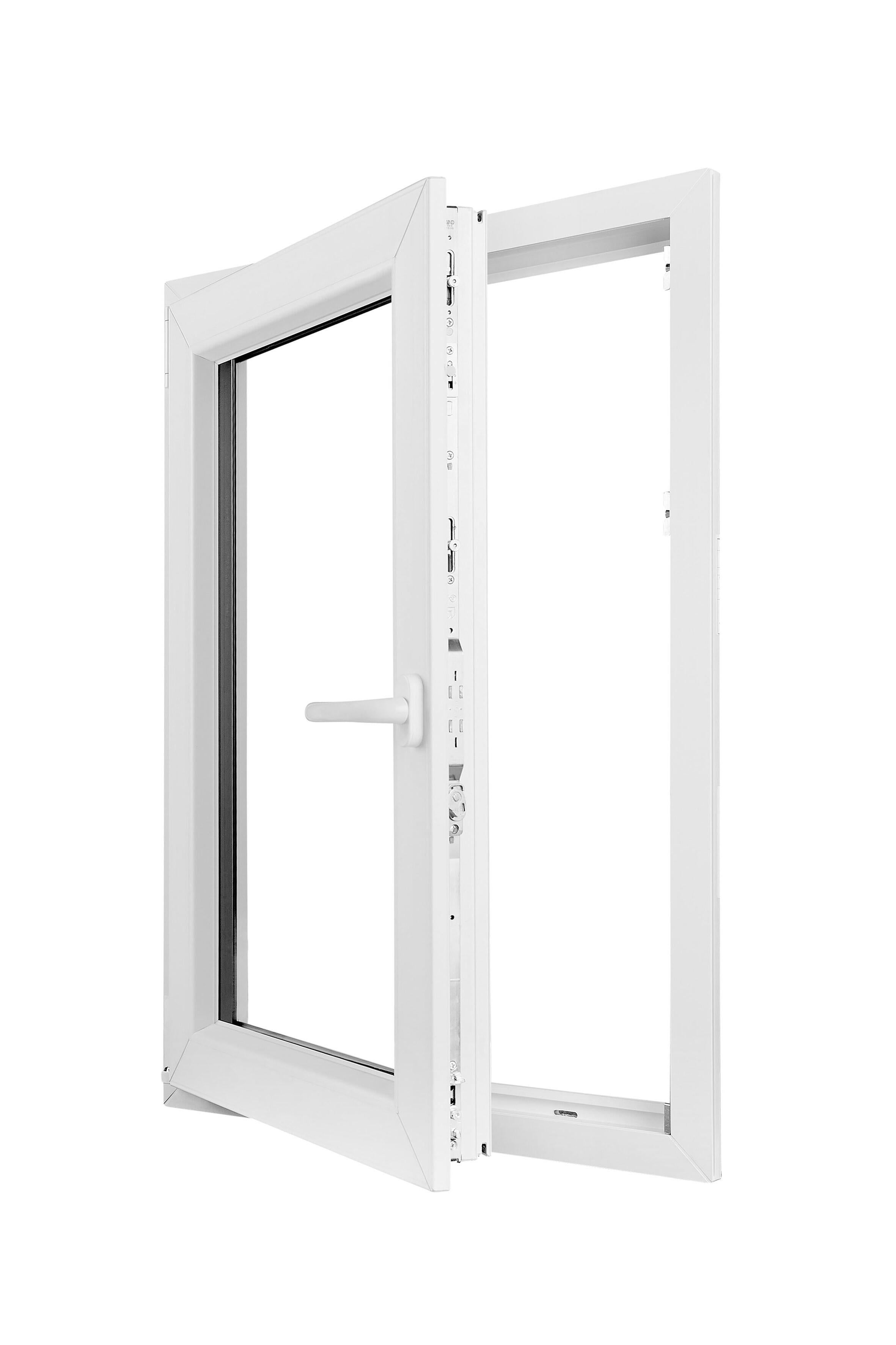 Fenêtre oscillo-battant PVC Essentiel H.105xl.80cm 1 vantail tirant G blanc - 6