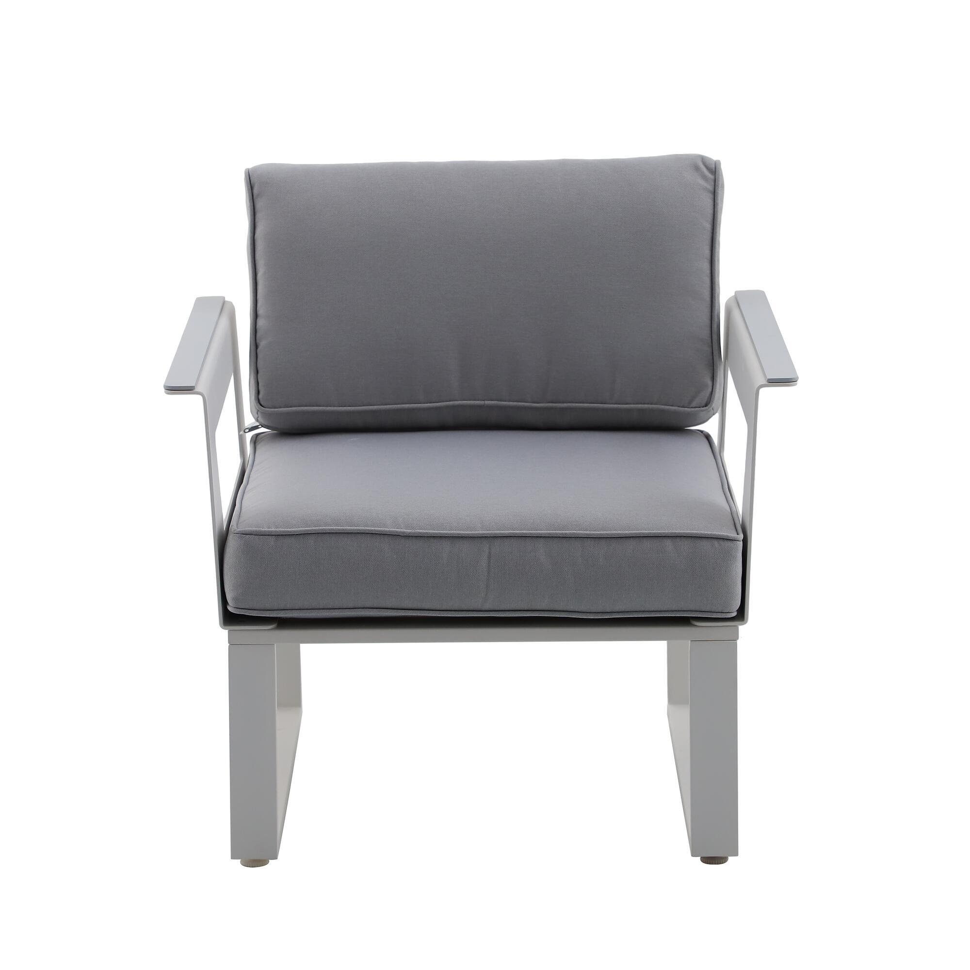 Salon de jardin Odyssea blanc NATERIAL, 4 personnes - 6