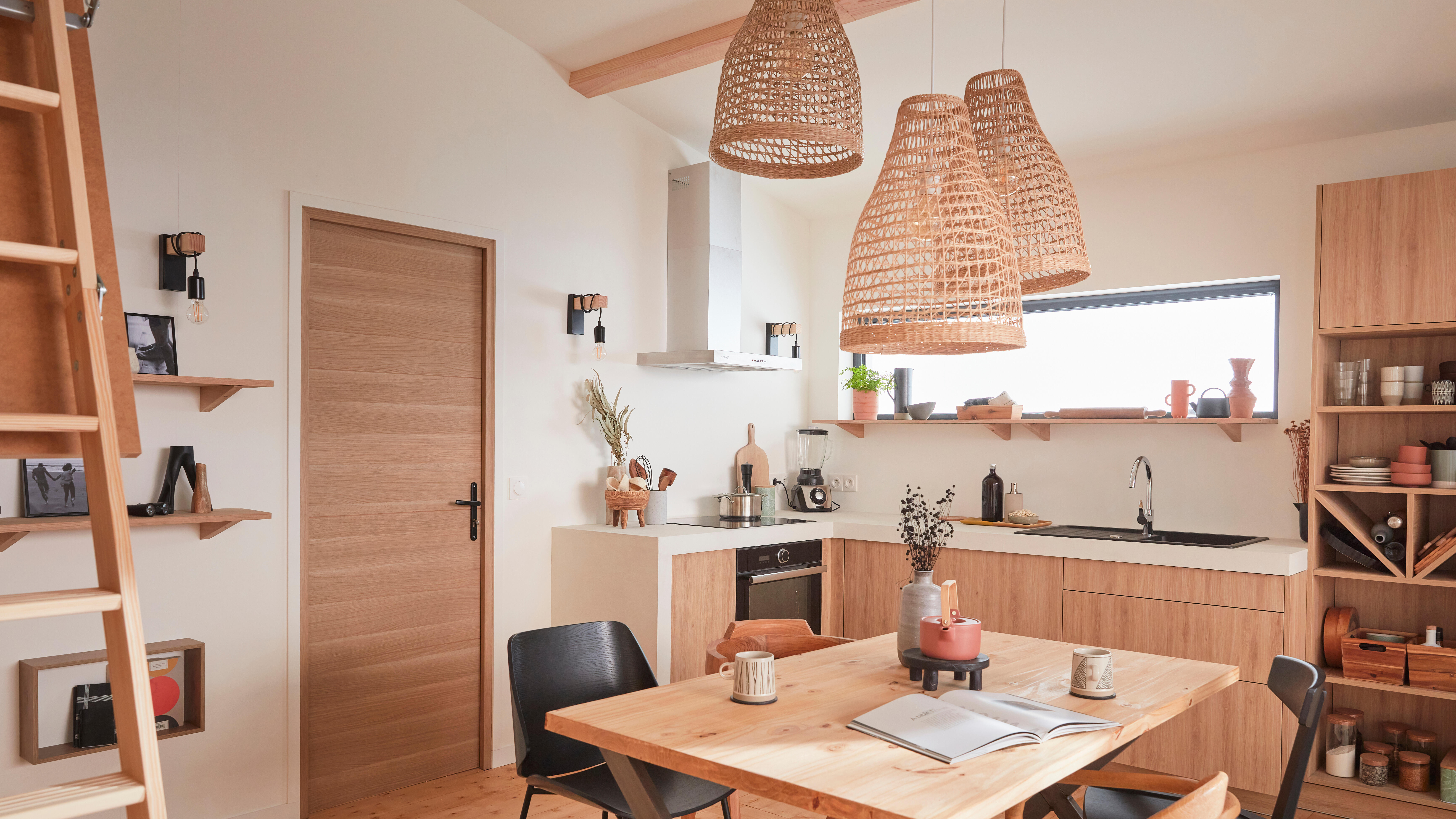 Bloc-porte fin de chantier MDF Madrid 2 H.204 x l.83 cm, poussant droit - 5