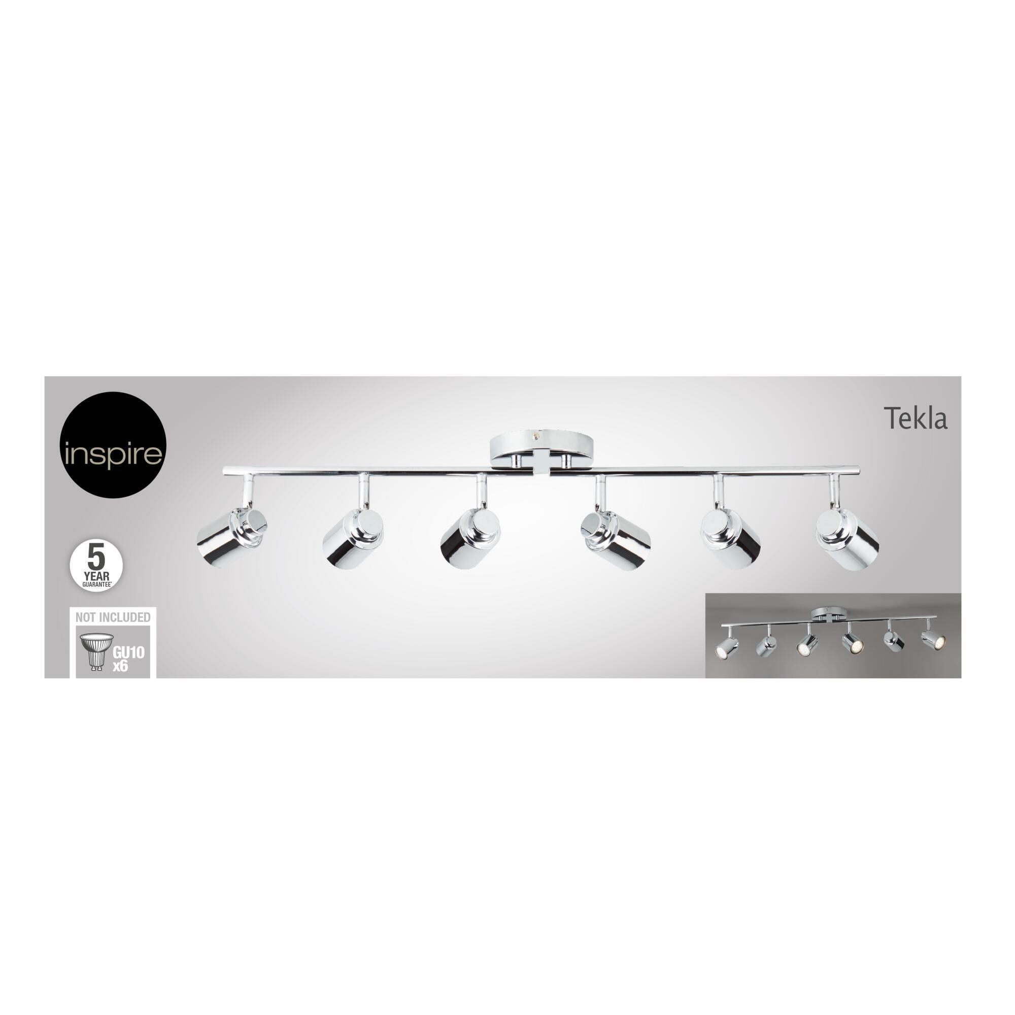 Foco decorativo INSPIRE TEKLA 6 LÂMPADAS GU10X6 METAL CROMADO - 6
