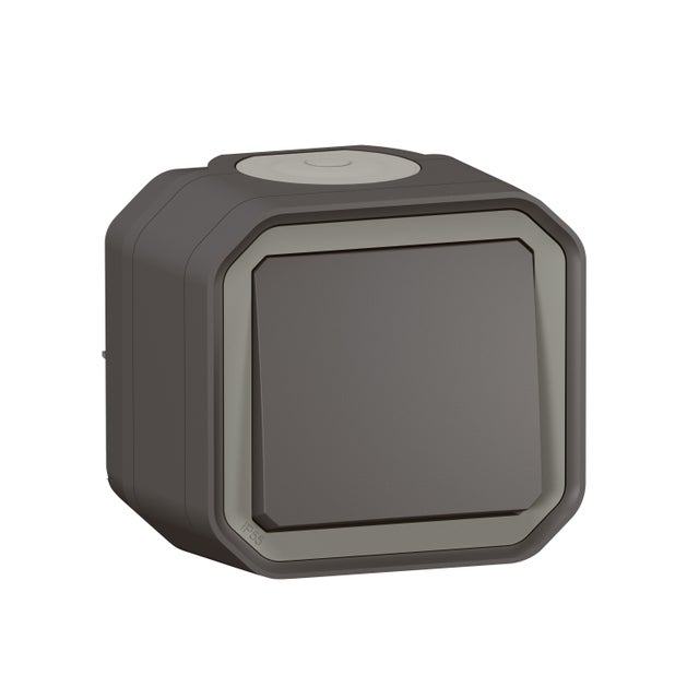 Interrupteur va-et-vient Plexo,LEGRAND anthracite