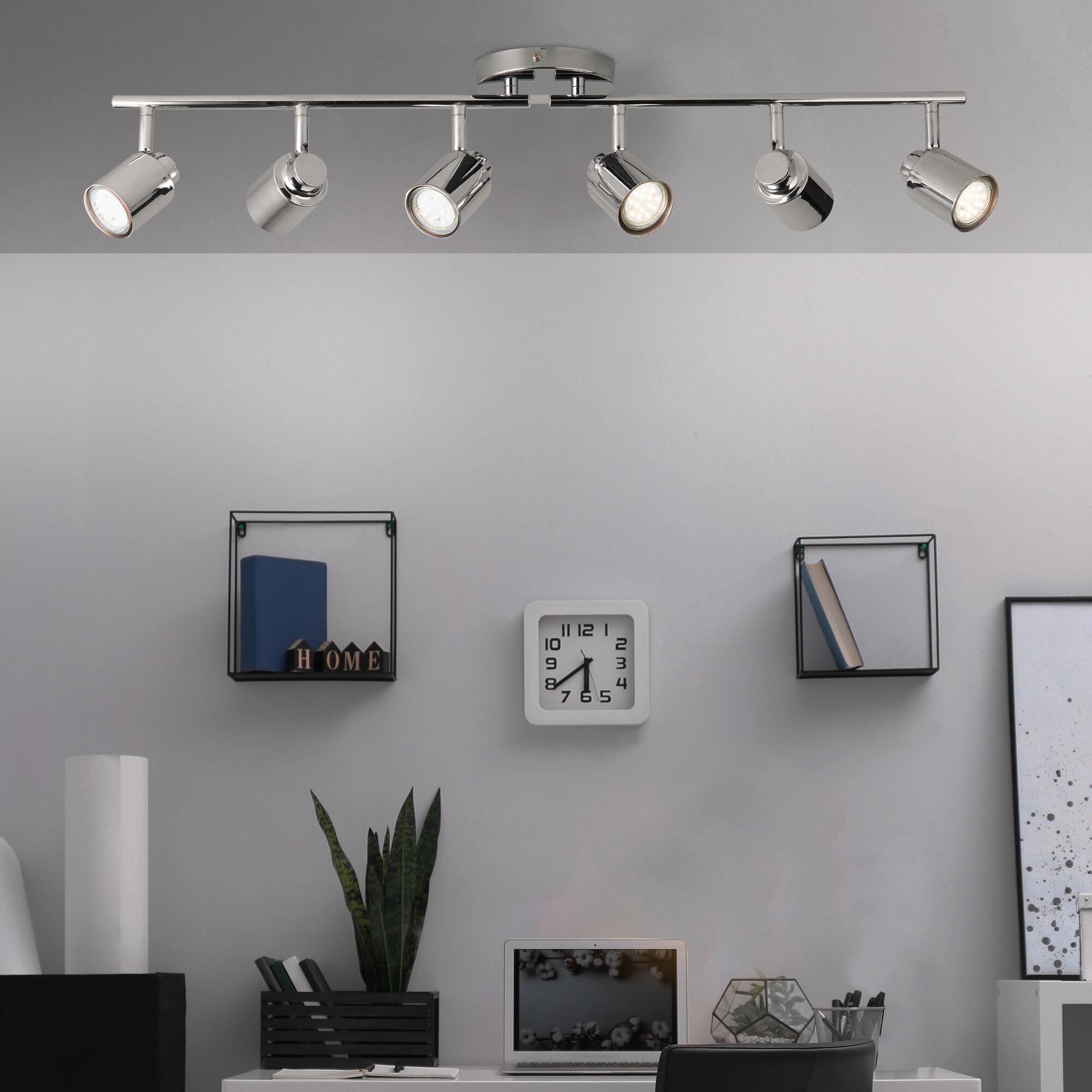 Foco decorativo INSPIRE TEKLA 6 LÂMPADAS GU10X6 METAL CROMADO - 2