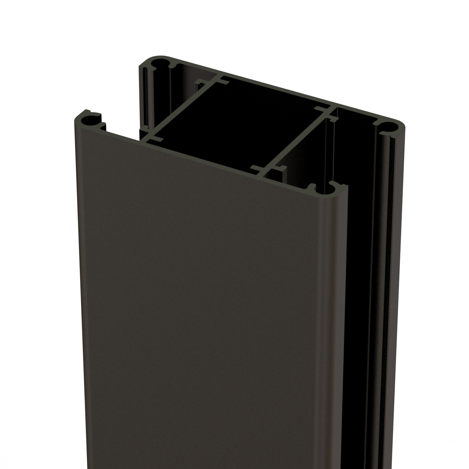 Poteau aluminium pour clôture Klos up! noir, l.7.5 x P.4.2 x H.230 cm - 3