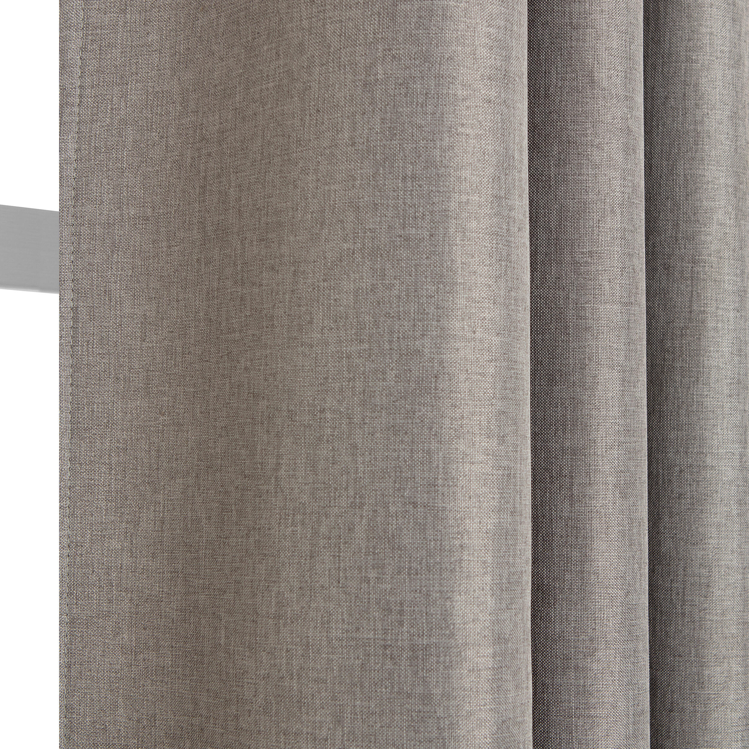Rideau tamisant thermique, Chambray, gris H.240 x l.135 cm - 4