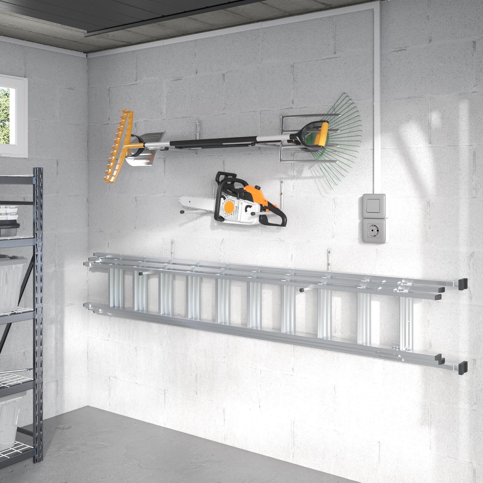 Crochet pour garage acier, H.2.4 x l.30 x P.20 cm