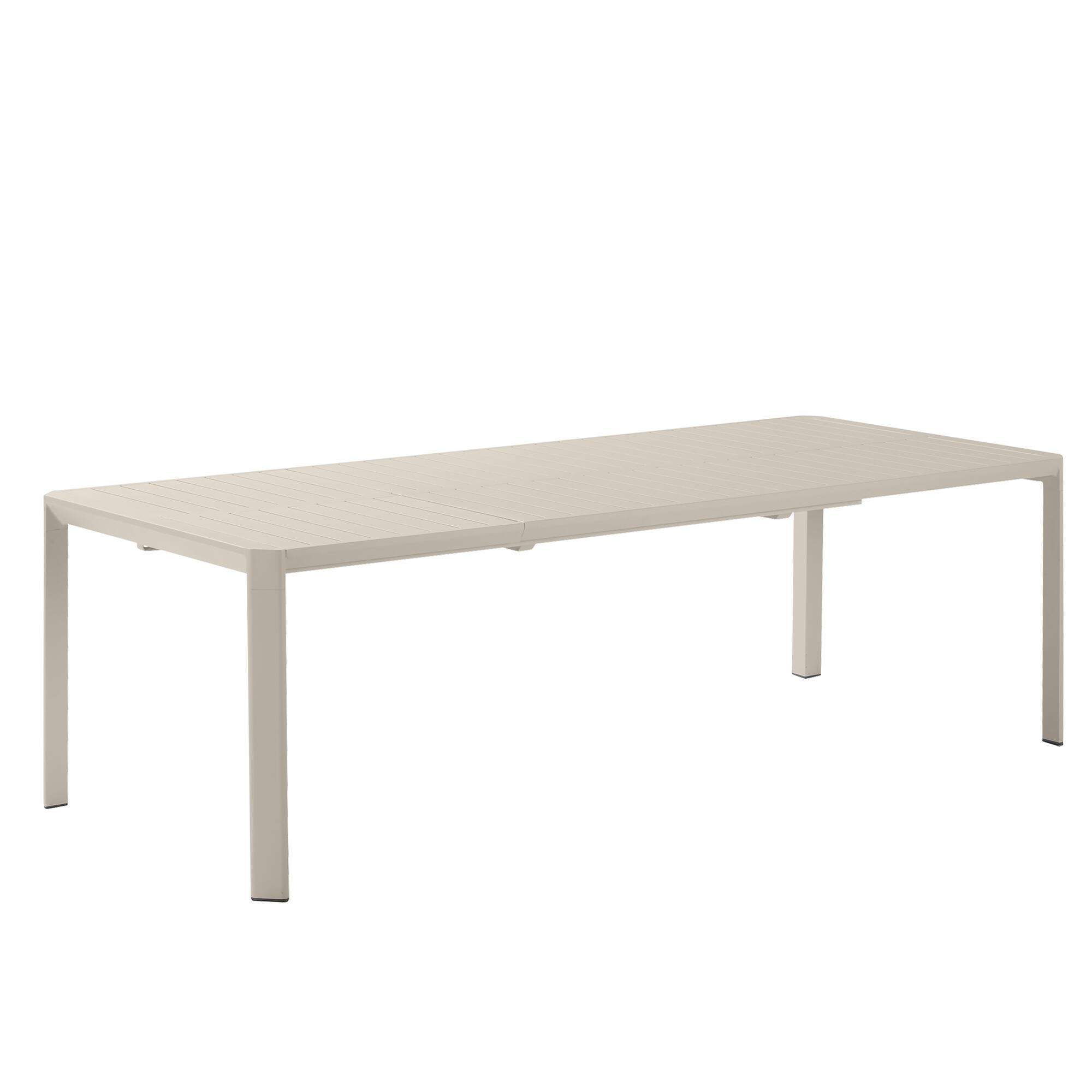 Mesa de jardín extensible naterial idaho de aluminio beige de 180/240x76x100 cm