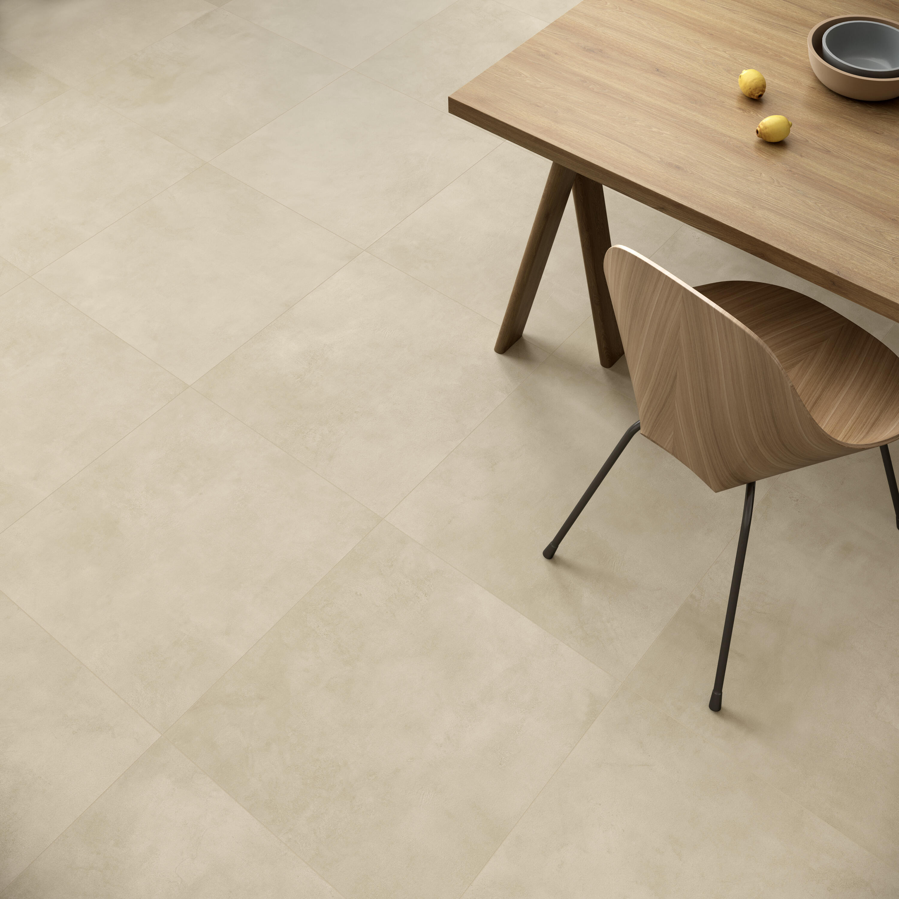 Piastrella da pavimento e rivestimento interno ed esterno in gres porcellanato 60 x 60 cm rettificato non smaltato beige opaco Epura R10 traffico intenso (pei 4/5) Sp. 8.5 mm 1.08 mq - 3
