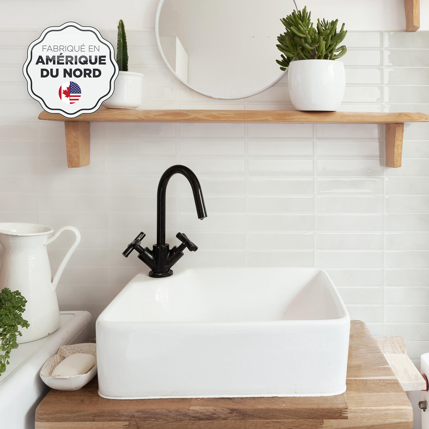 Lot de 4 adhésifs décoratifs Morocco Essaouia, blanc, 22.8 cm x 29 cm - 2