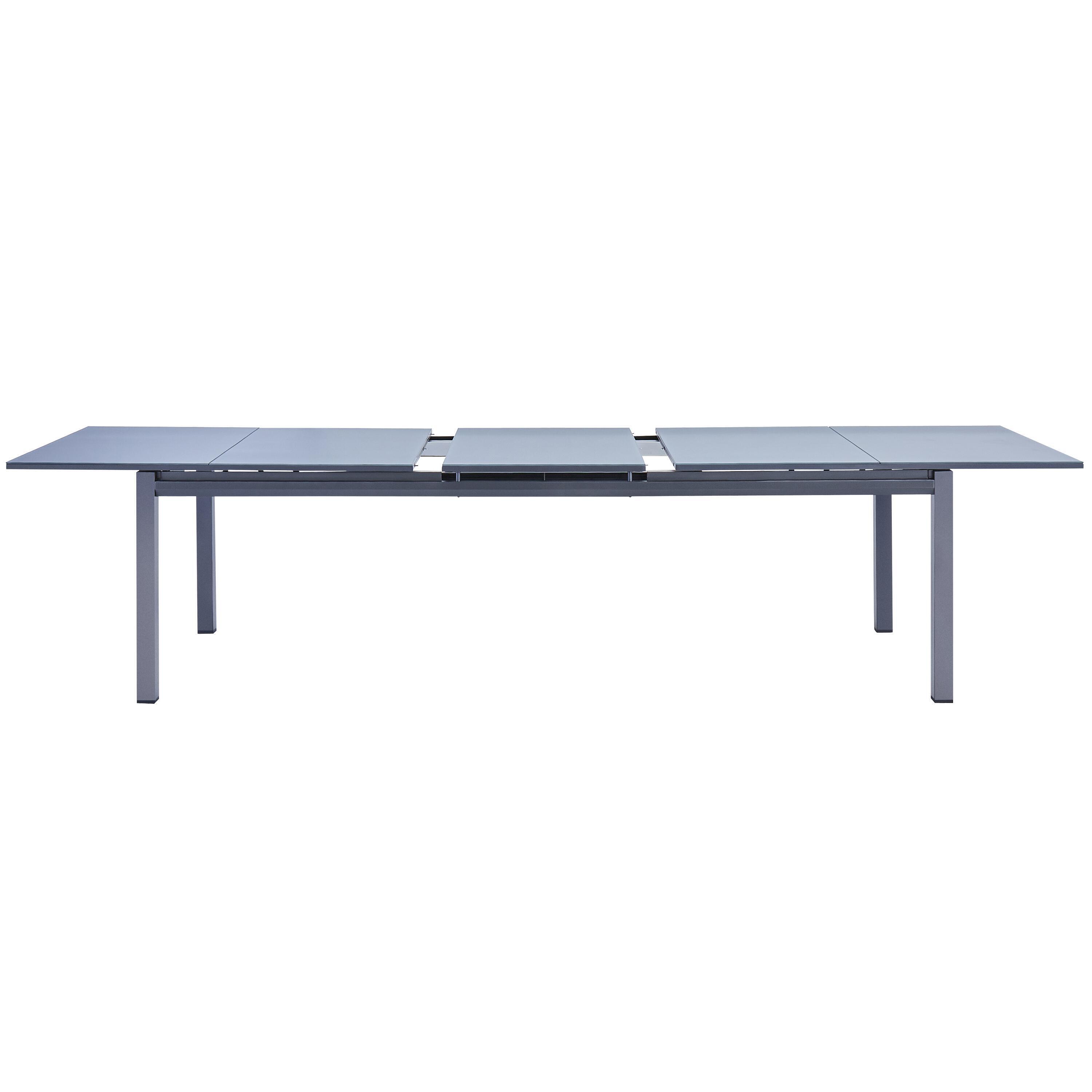 Mesa de alumínio NATERIAL ODYSSEA II EASY VIDRO 256/320X100CM ANTRACITE - 34