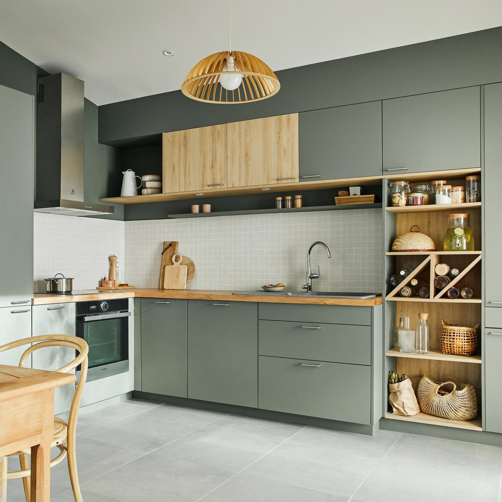 Frente gaveta de cozinha Delínia Viena 60X77 cm verde mate - 21