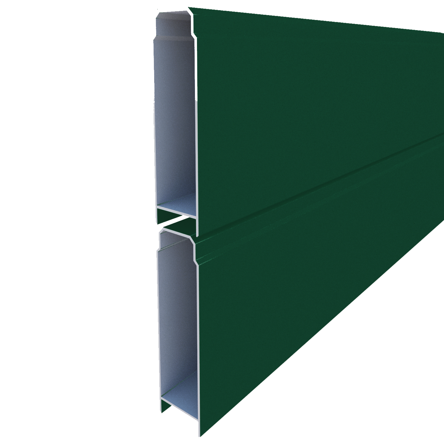 Lame de clôture aluminium pleine Klos up! vert, H.9 x l.145 cm - 3