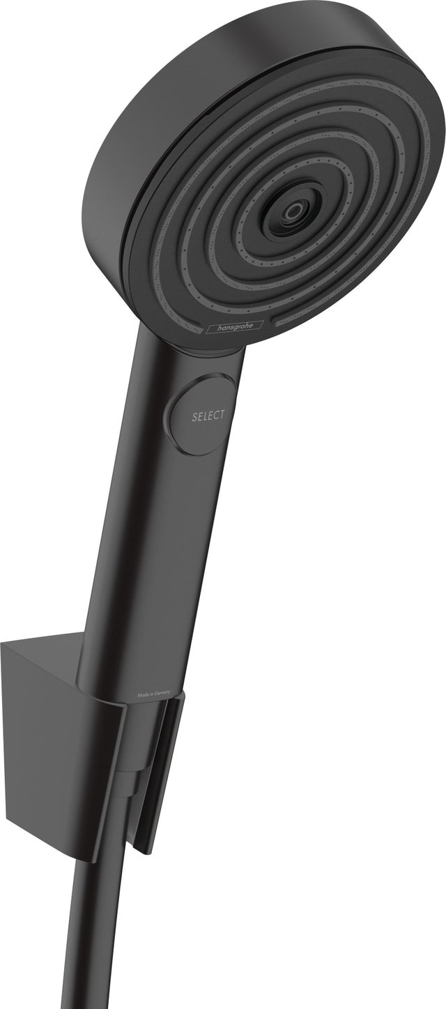 Trio (pommeau douche, flexible, support douche) 3 jets noir Pulsify HANSGROHE