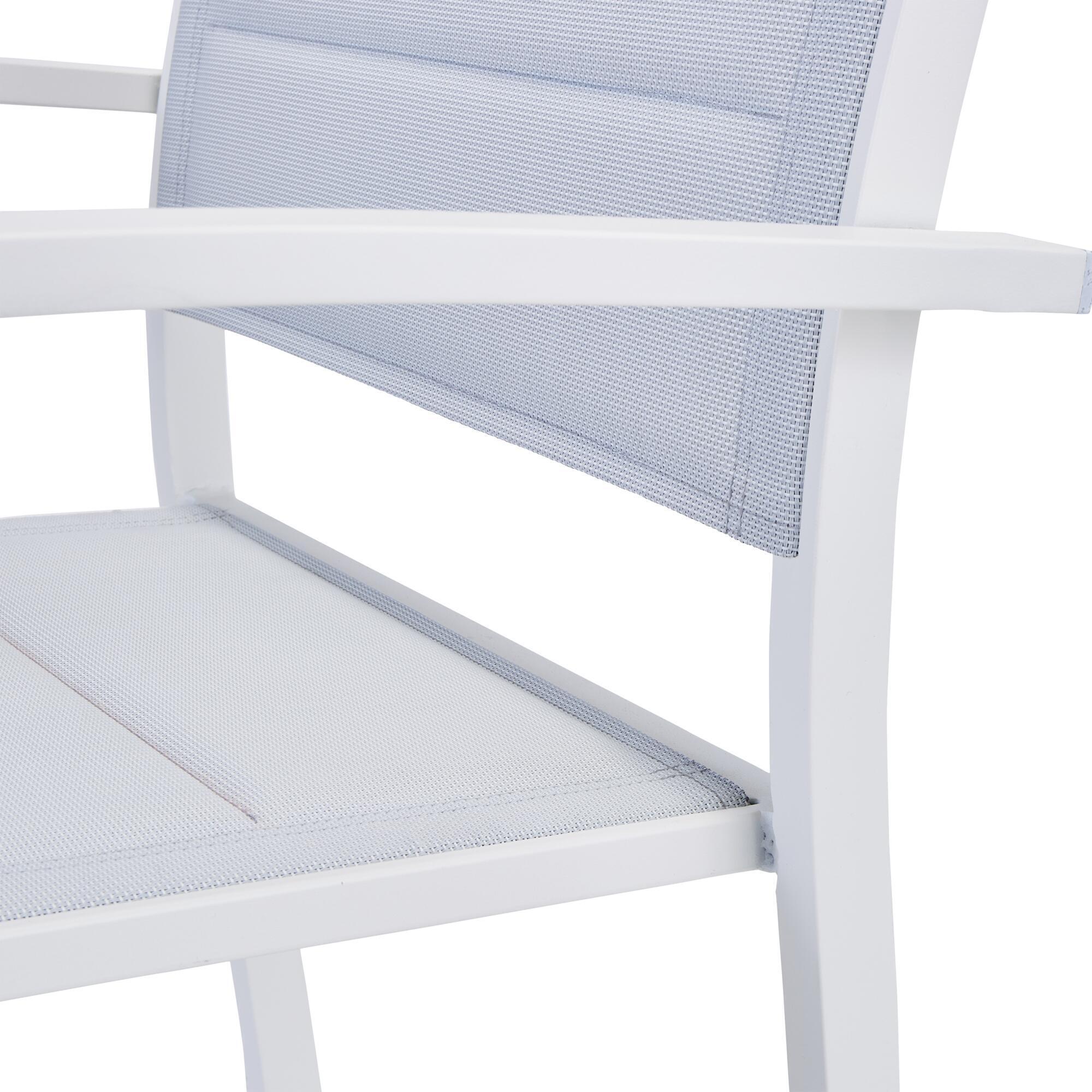 Silla de exterior de aluminio Naterial Orion Beta II con brazos blanca - 26