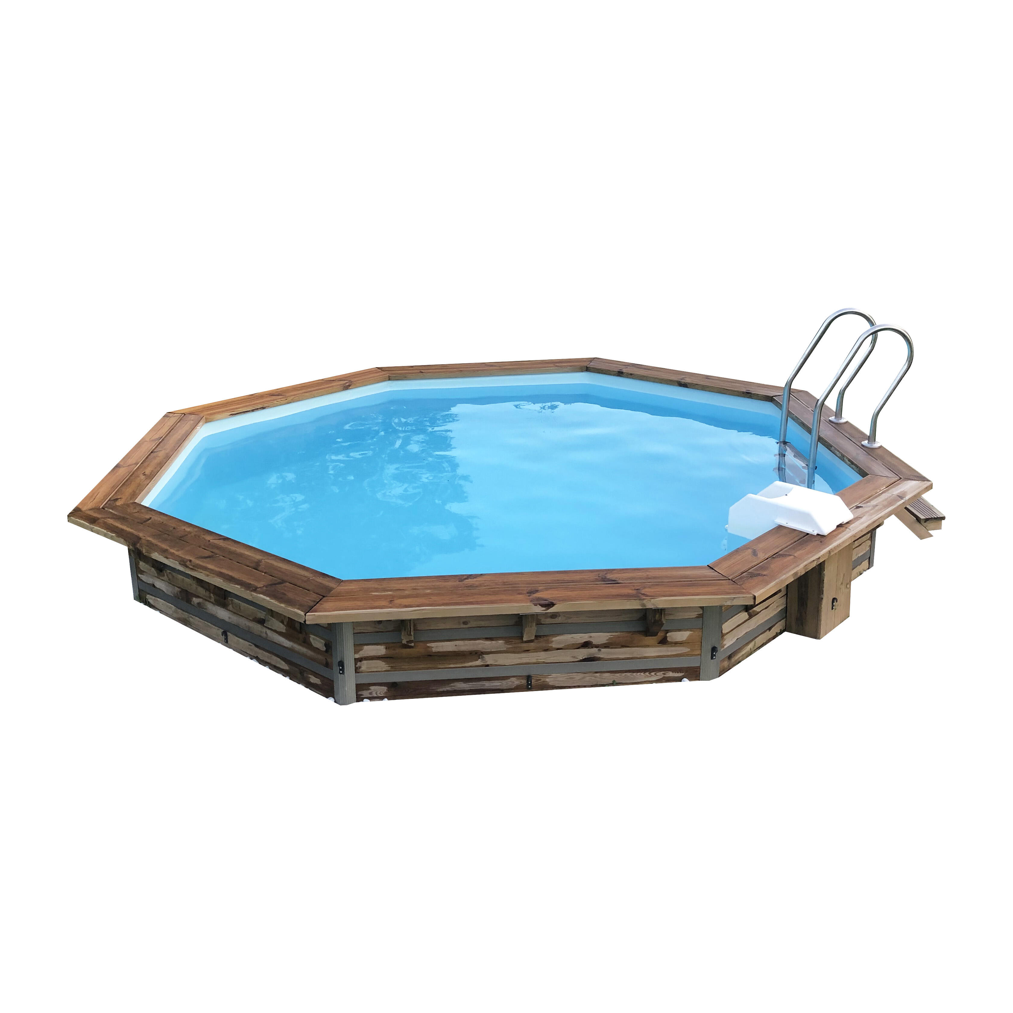 Piscine, bois Cleofas WATERCLIP, octogonal Diam.4.6 x L.4.6 x l.4.6 x H.1.29 m - 2