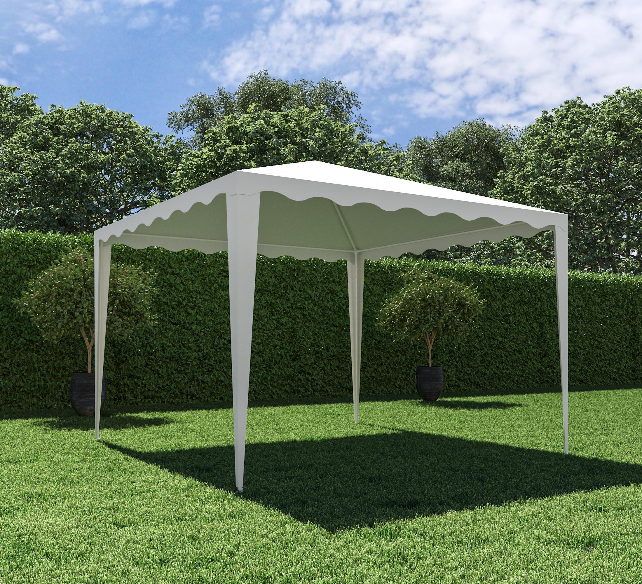 Tonnelle autoportant Pico NATERIAL acier blanc, 8.8 m² - 2