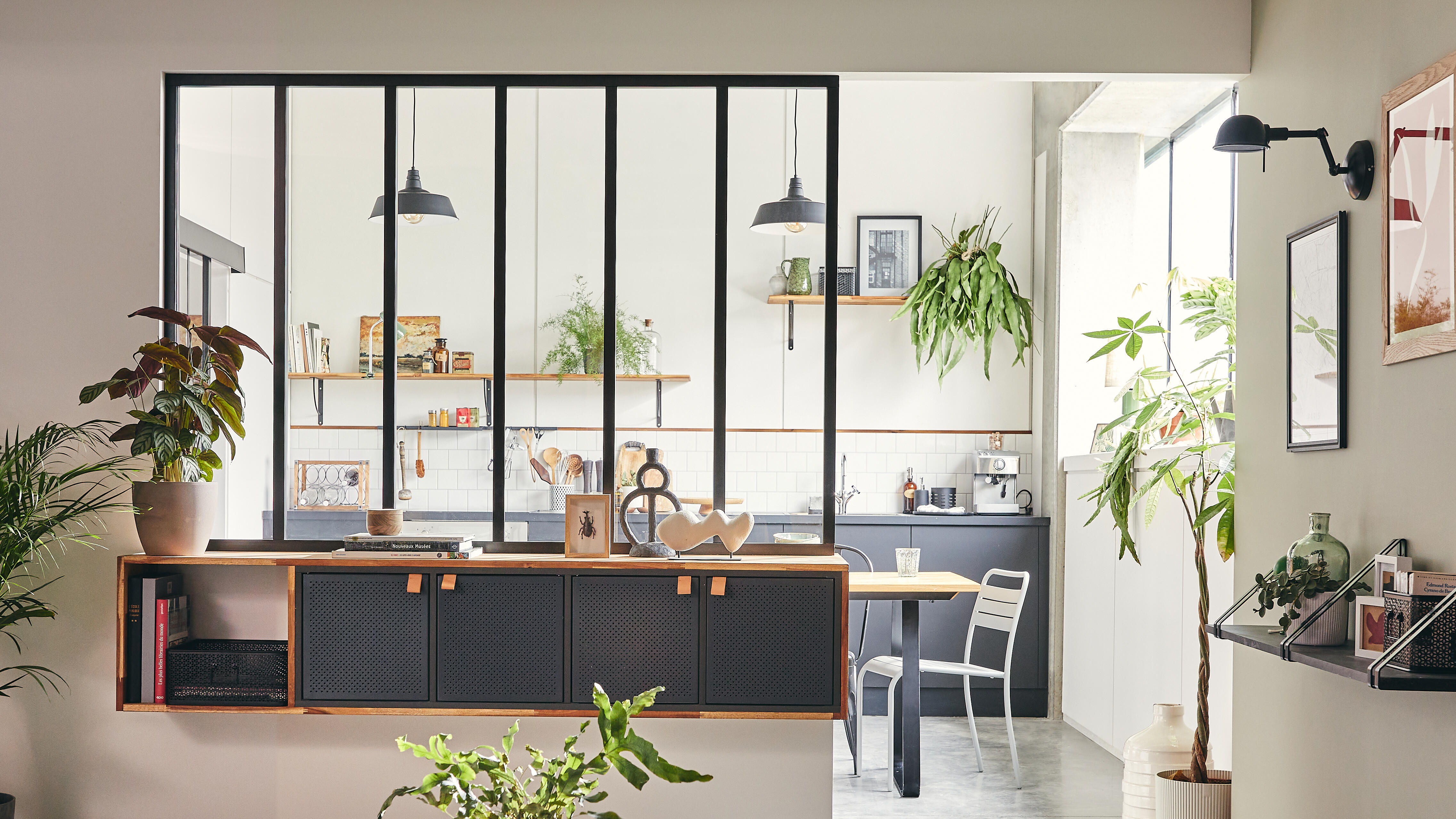 Estante cubo 4x1 preto 139,3x36x31,7 cm Spaceo Kub - 21