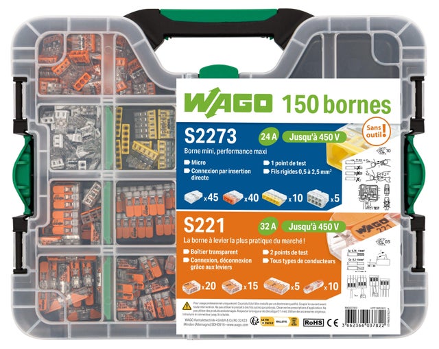 Mallette WAGO 150 bornes S2273 et S221