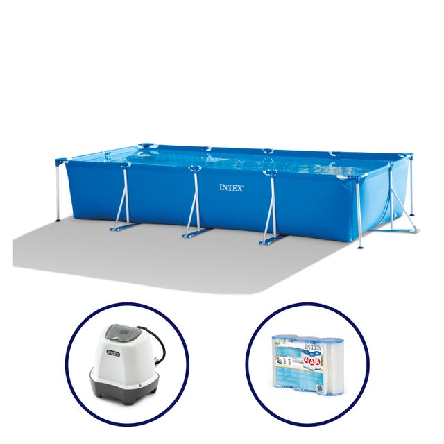 Kit piscine tubulaire INTEX Metal Frame L.4,50 cm x l.2,20 cm x H.0,84 cm